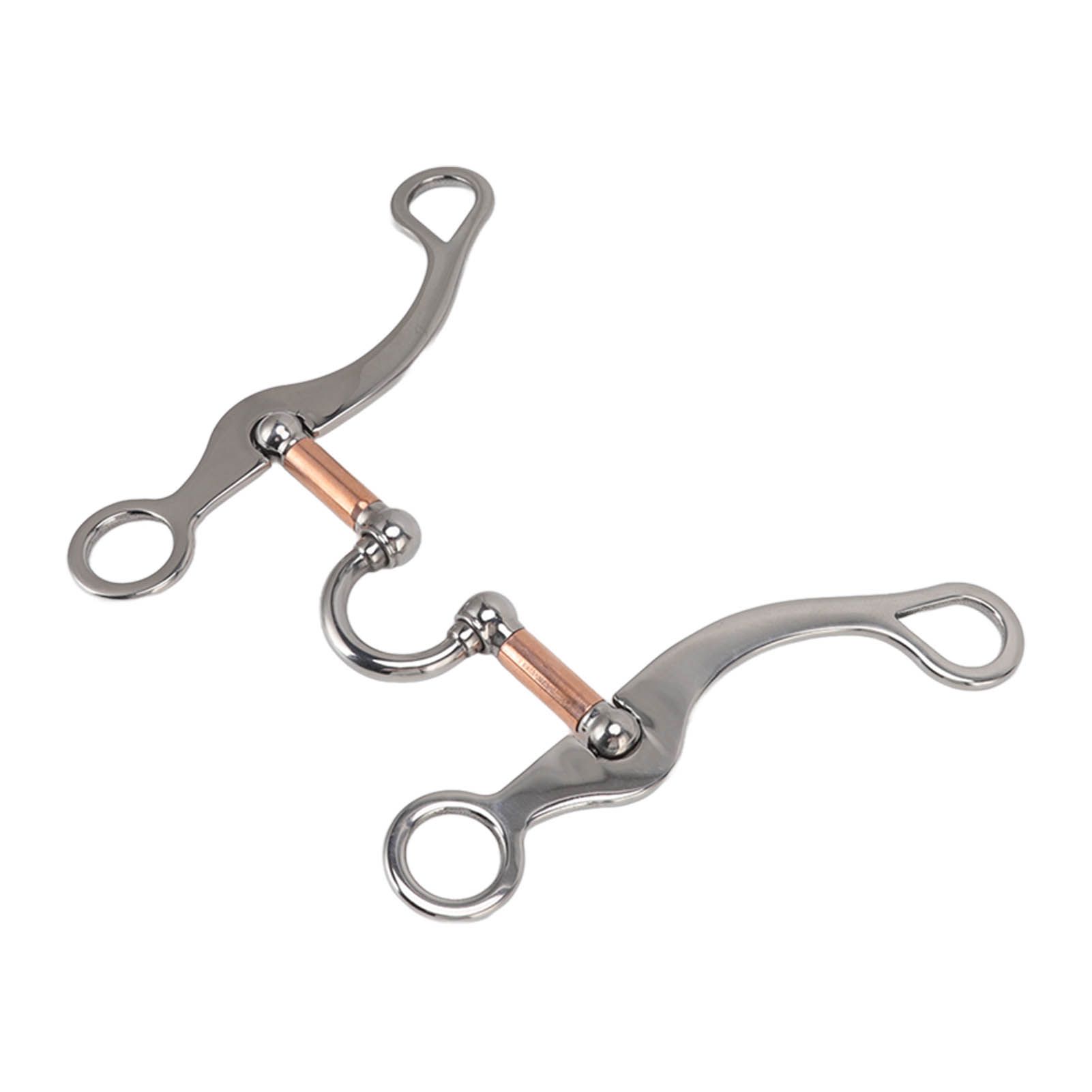 Horse Snaffle Bit Stainless Steel Rose Gold Plated Horse Gag Loose Ring view 5