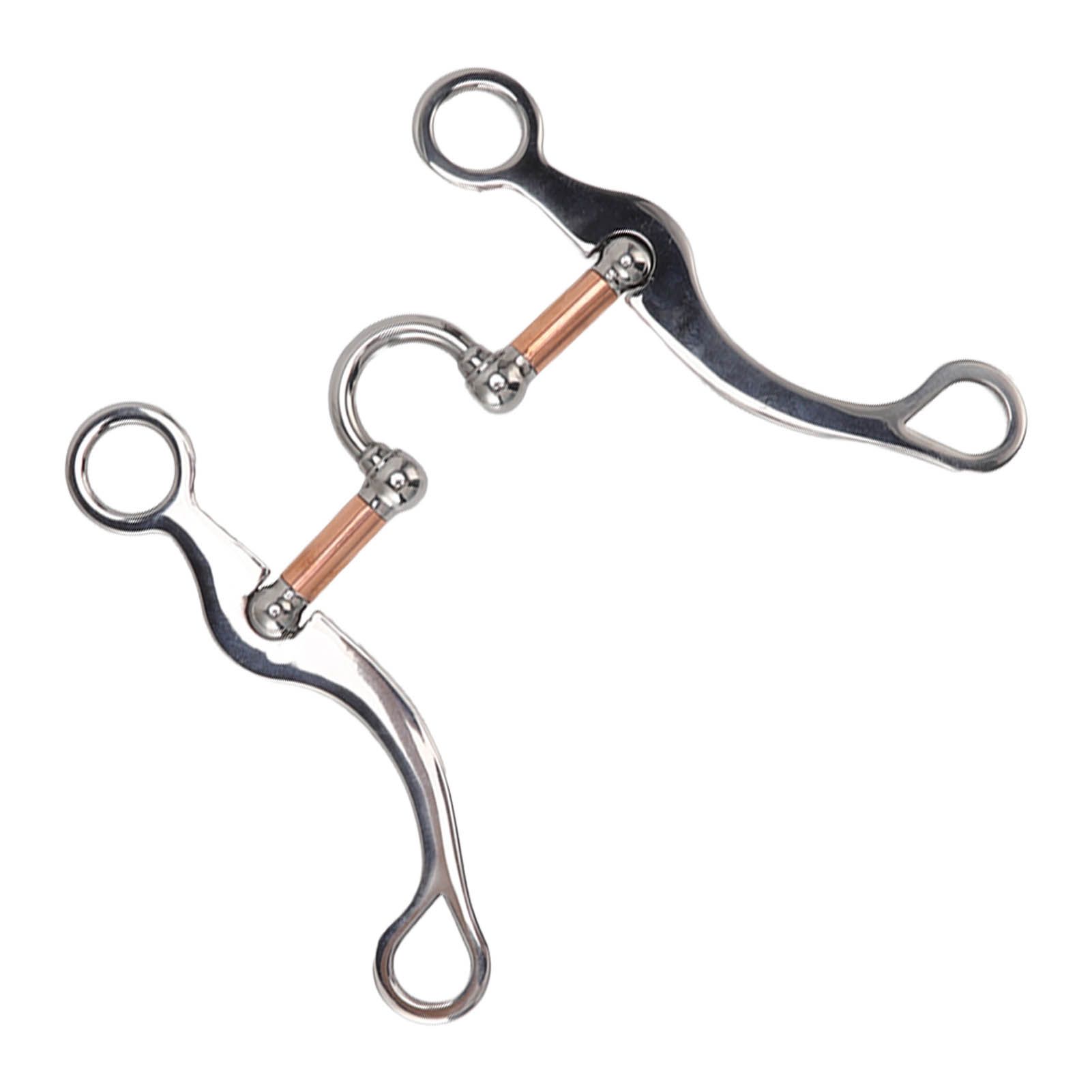 Horse Snaffle Bit Stainless Steel Rose Gold Plated Horse Gag Loose Ring view 6