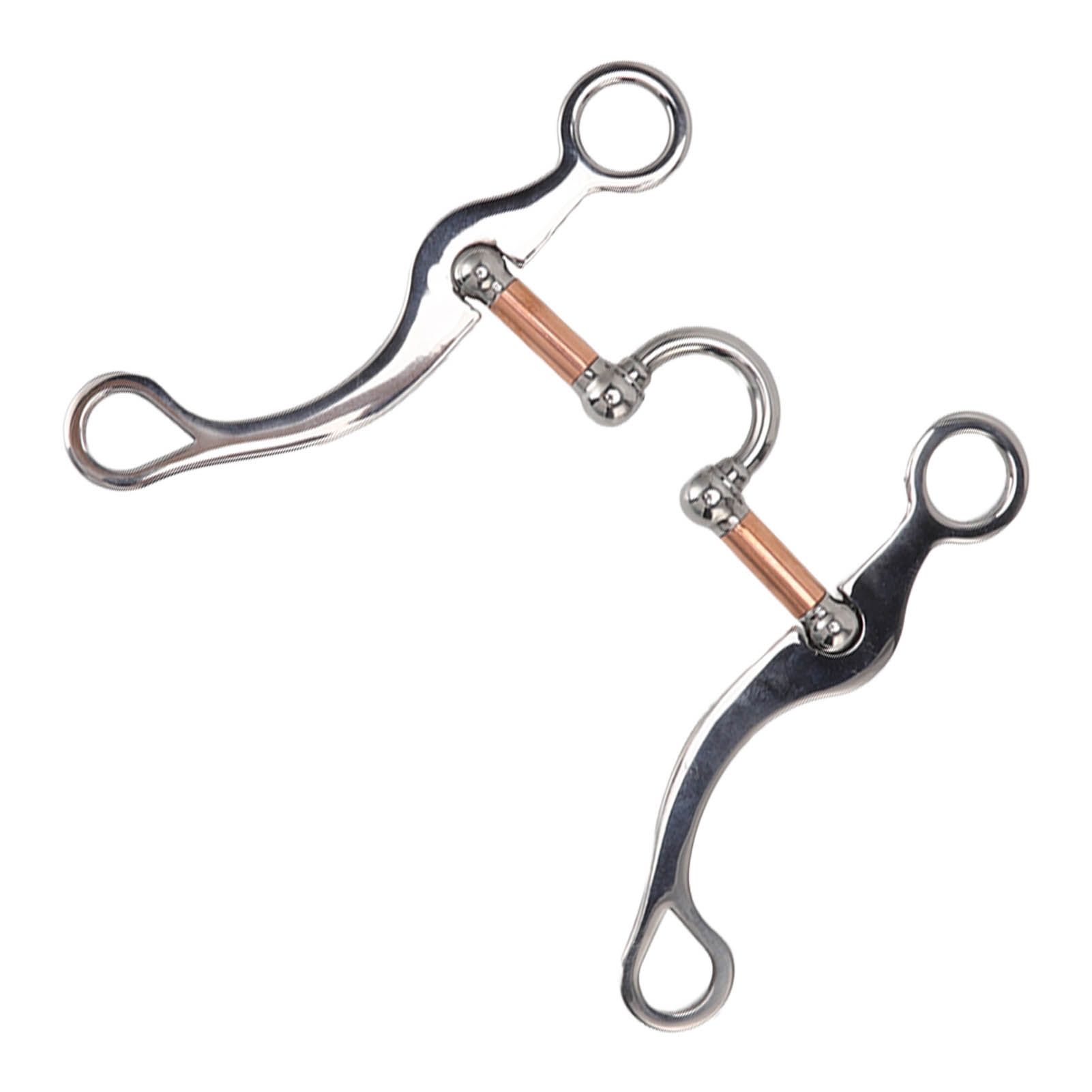 Horse Snaffle Bit Stainless Steel Rose Gold Plated Horse Gag Loose Ring view 7