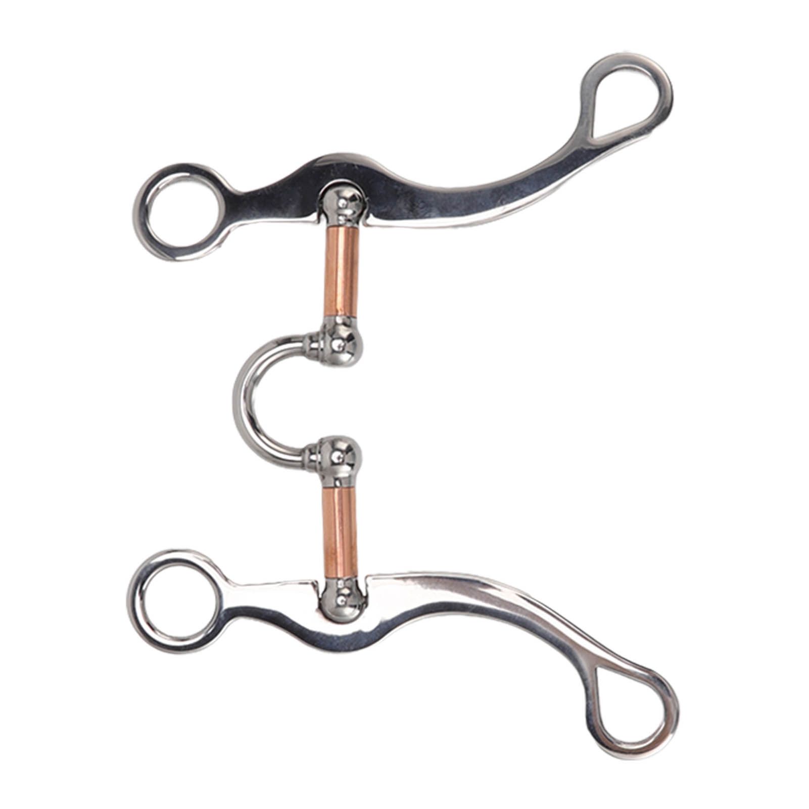 Horse Snaffle Bit Stainless Steel Rose Gold Plated Horse Gag Loose Ring view 8