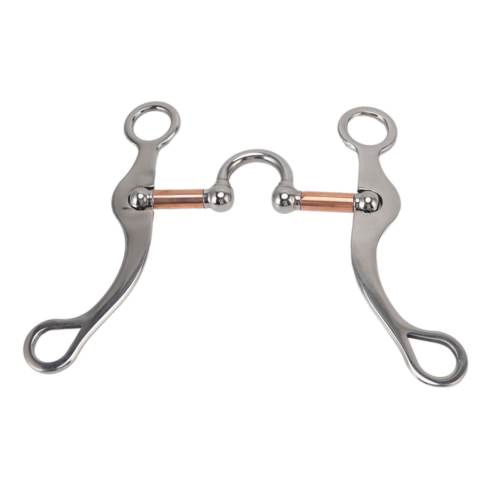 Horse Snaffle Bit Stainless Steel Rose Gold Plated Horse Gag Loose Ring view 9