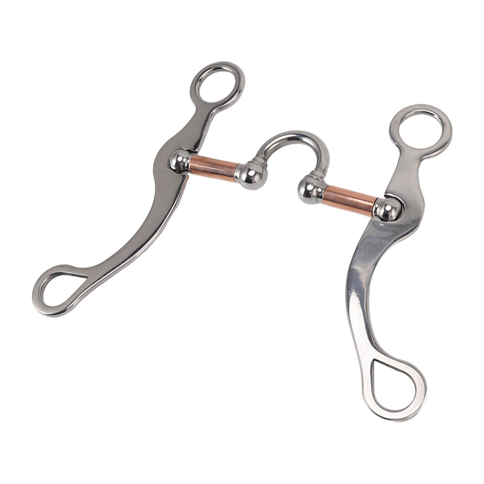 Horse Snaffle Bit Stainless Steel Rose Gold Plated Horse Gag Loose Ring view 10