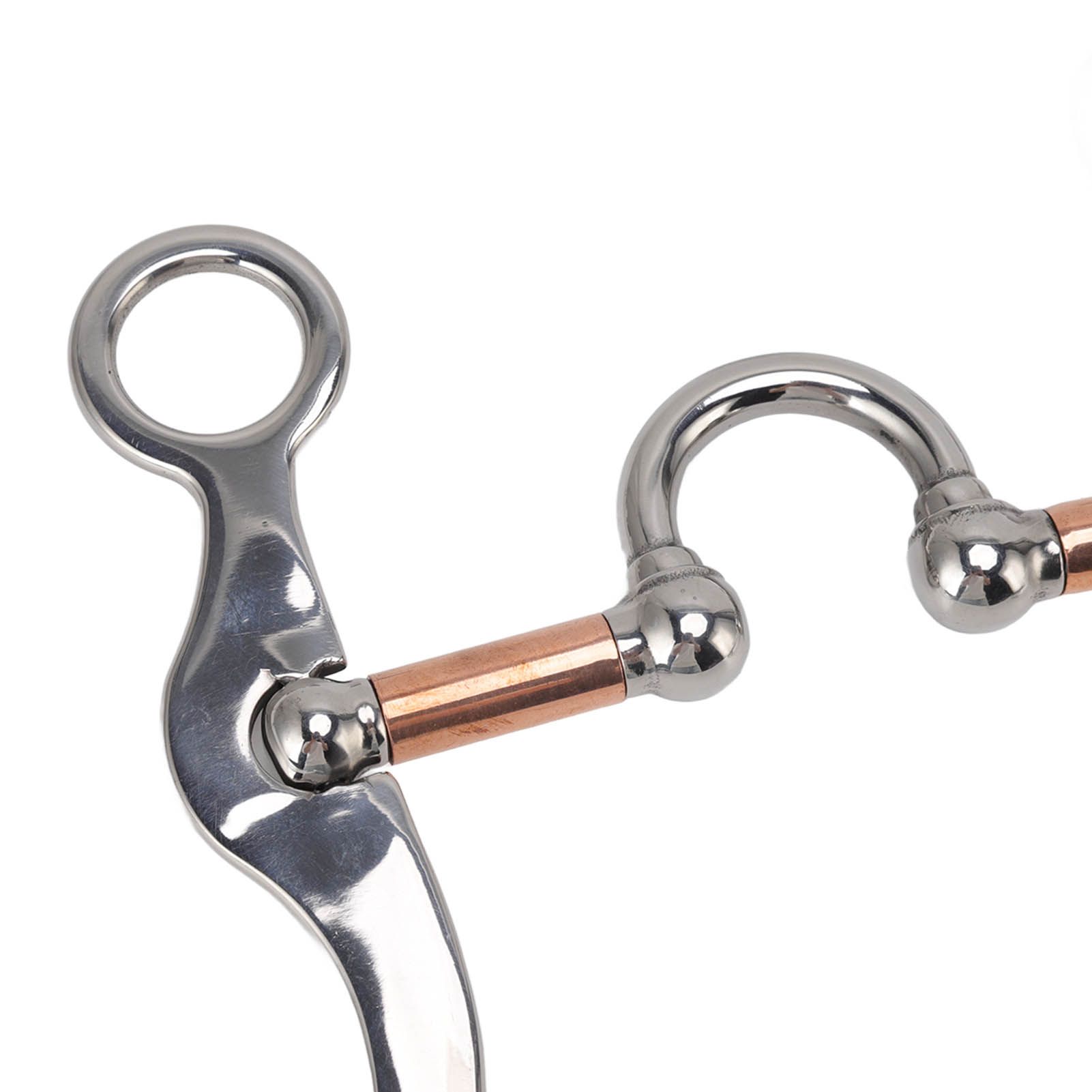 Horse Snaffle Bit Stainless Steel Rose Gold Plated Horse Gag Loose Ring view 14