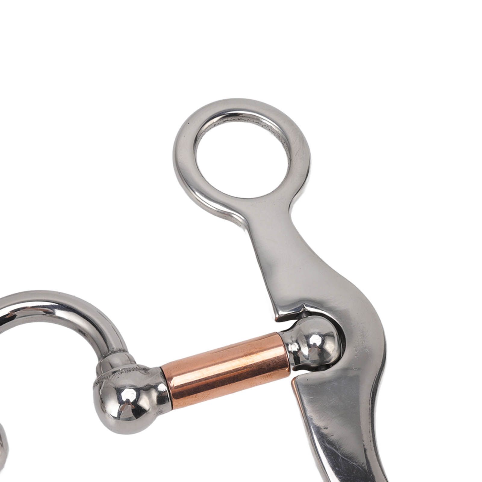 Horse Snaffle Bit Stainless Steel Rose Gold Plated Horse Gag Loose Ring view 15
