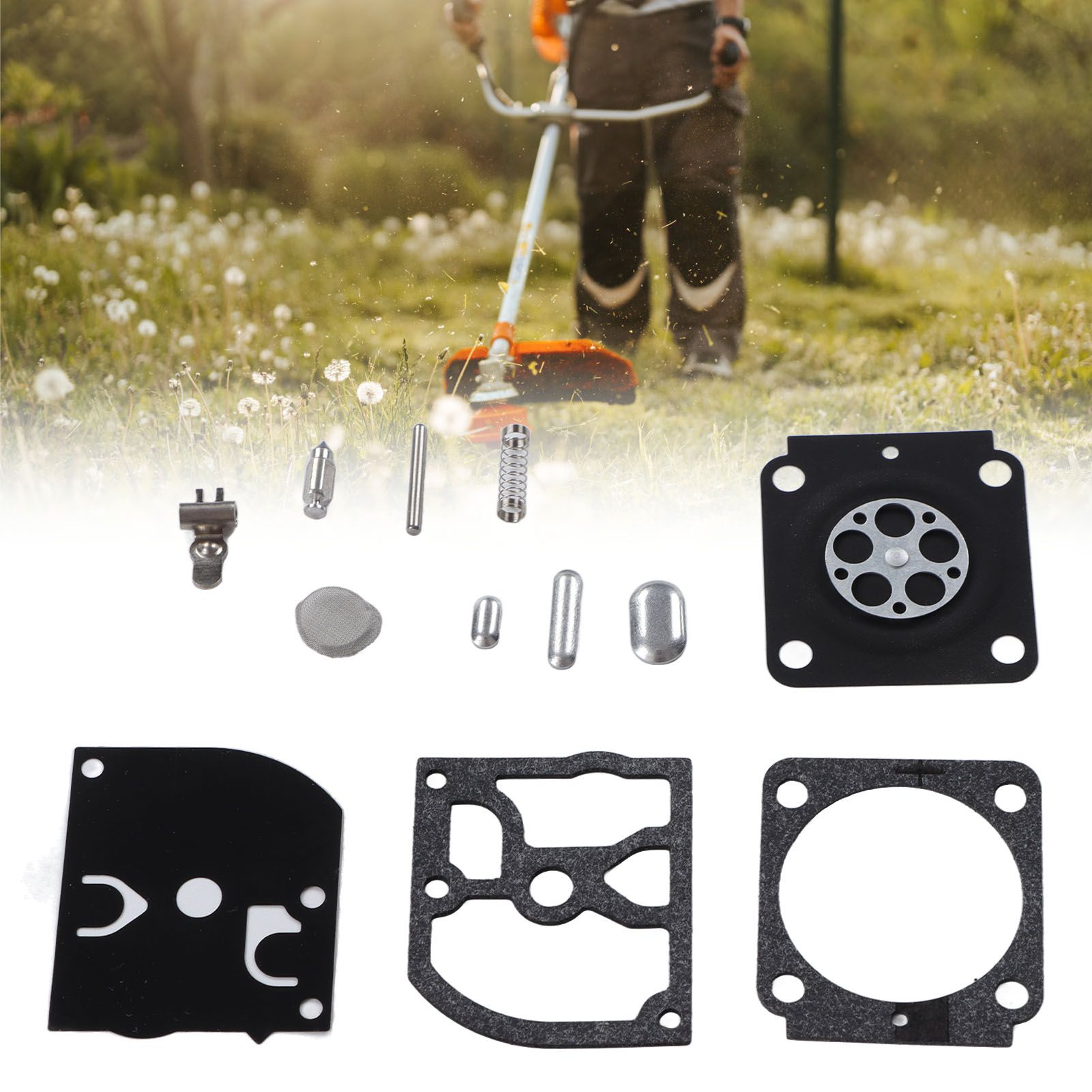 2 Set Lawn Mower Repair Gasket Diaphragm Kits for Stihl HS45 FS55 BG45 MM55 view 11