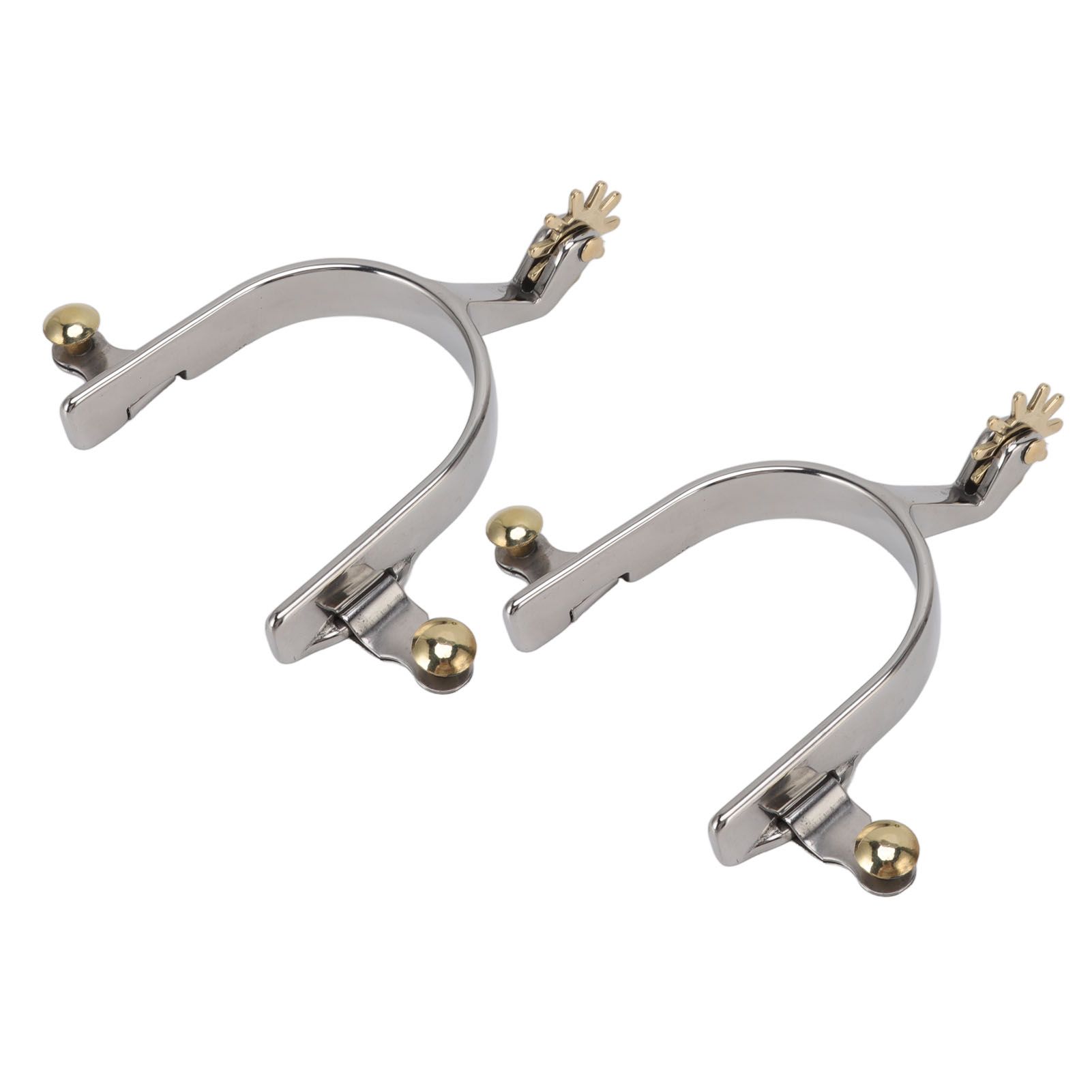 1 Pair Horse Spurs Stainless Steel Exquisite Cowboy Equestrian Boot Spurs for