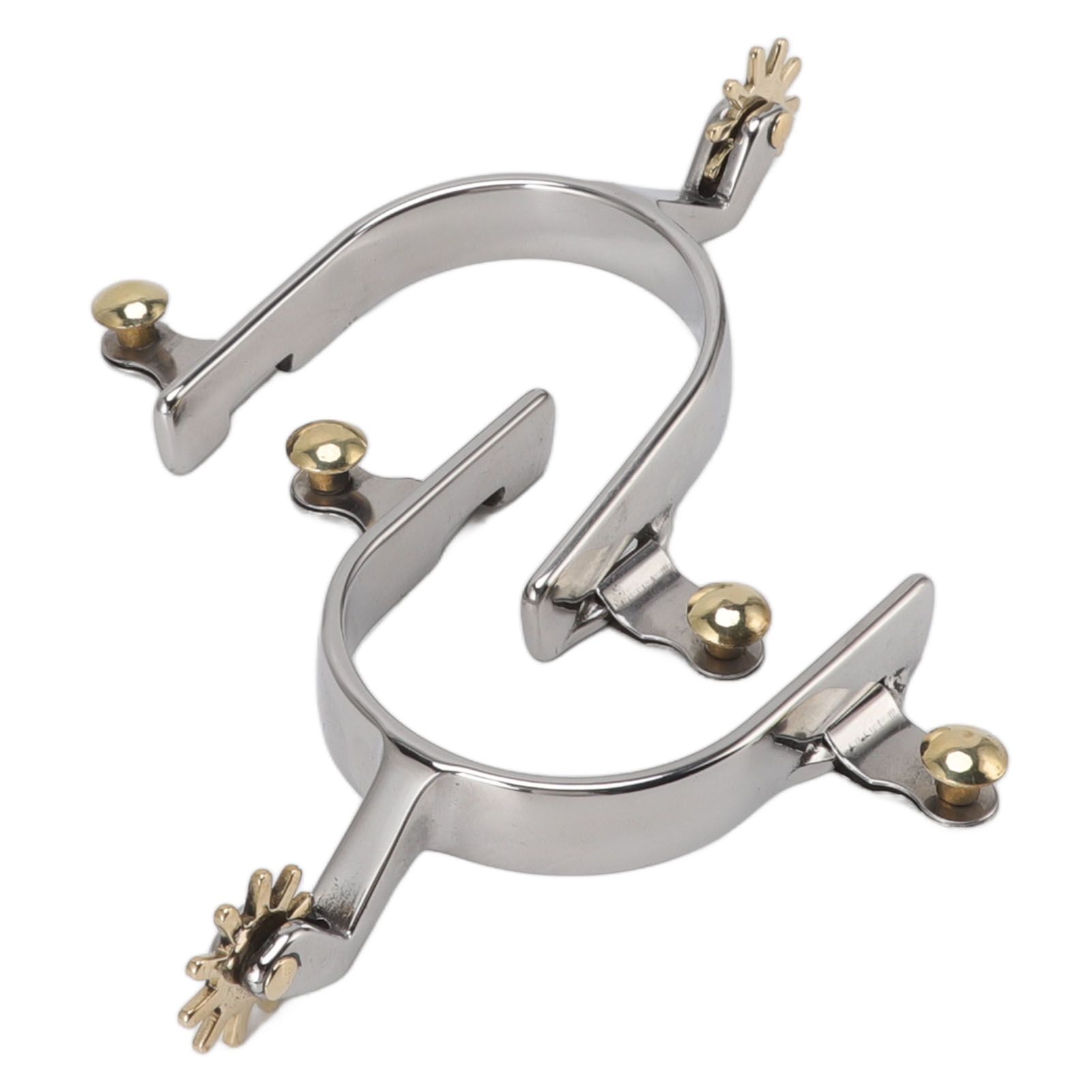 1 Pair Horse Spurs Stainless Steel Exquisite Cowboy Equestrian Boot Spurs for view 4
