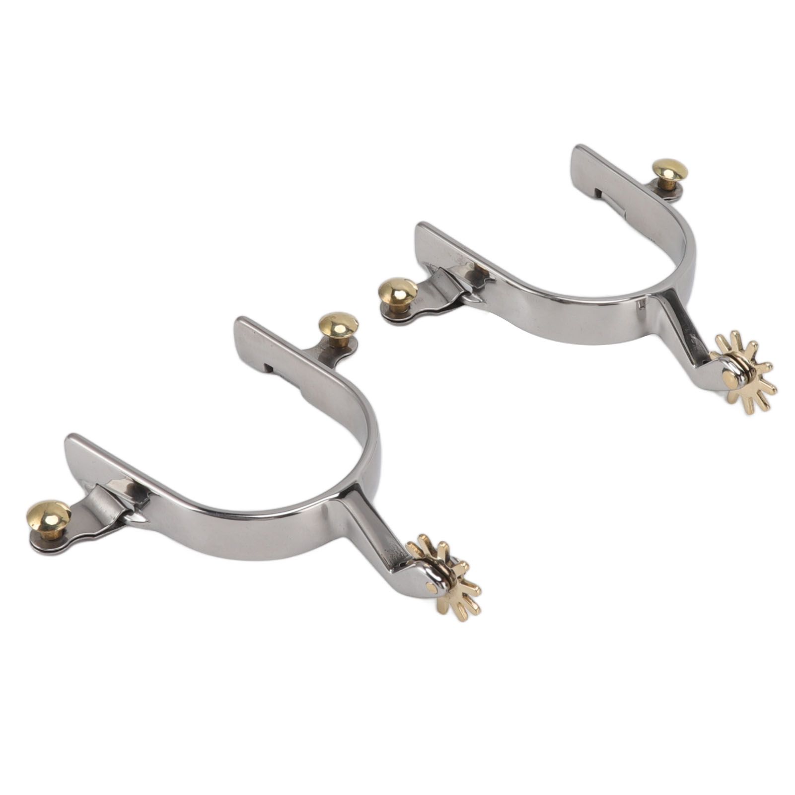 1 Pair Horse Spurs Stainless Steel Exquisite Cowboy Equestrian Boot Spurs for view 5