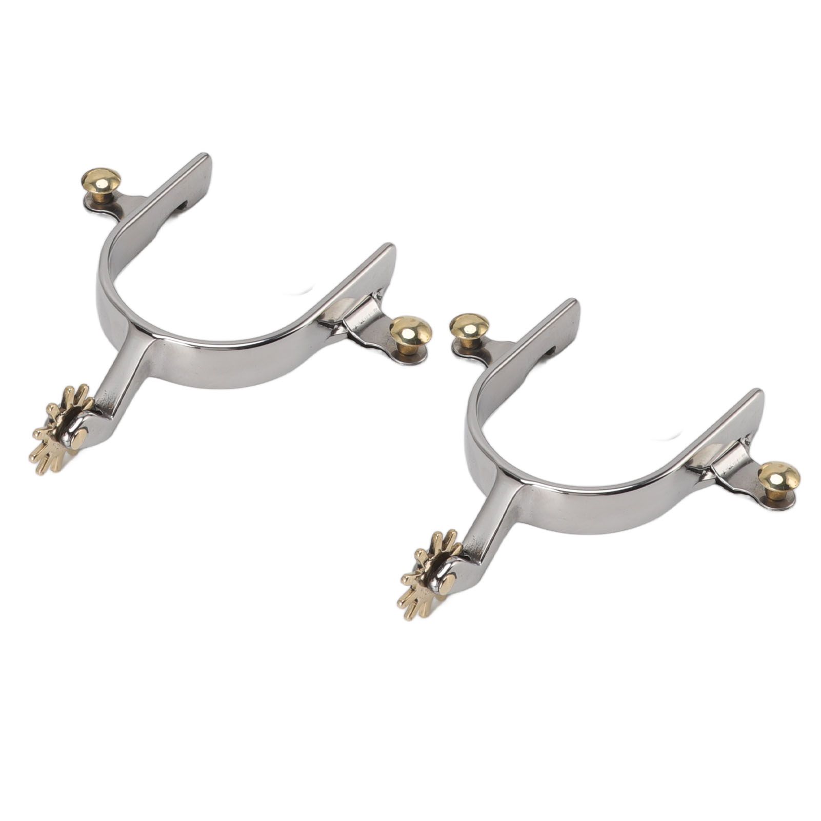 1 Pair Horse Spurs Stainless Steel Exquisite Cowboy Equestrian Boot Spurs for view 8