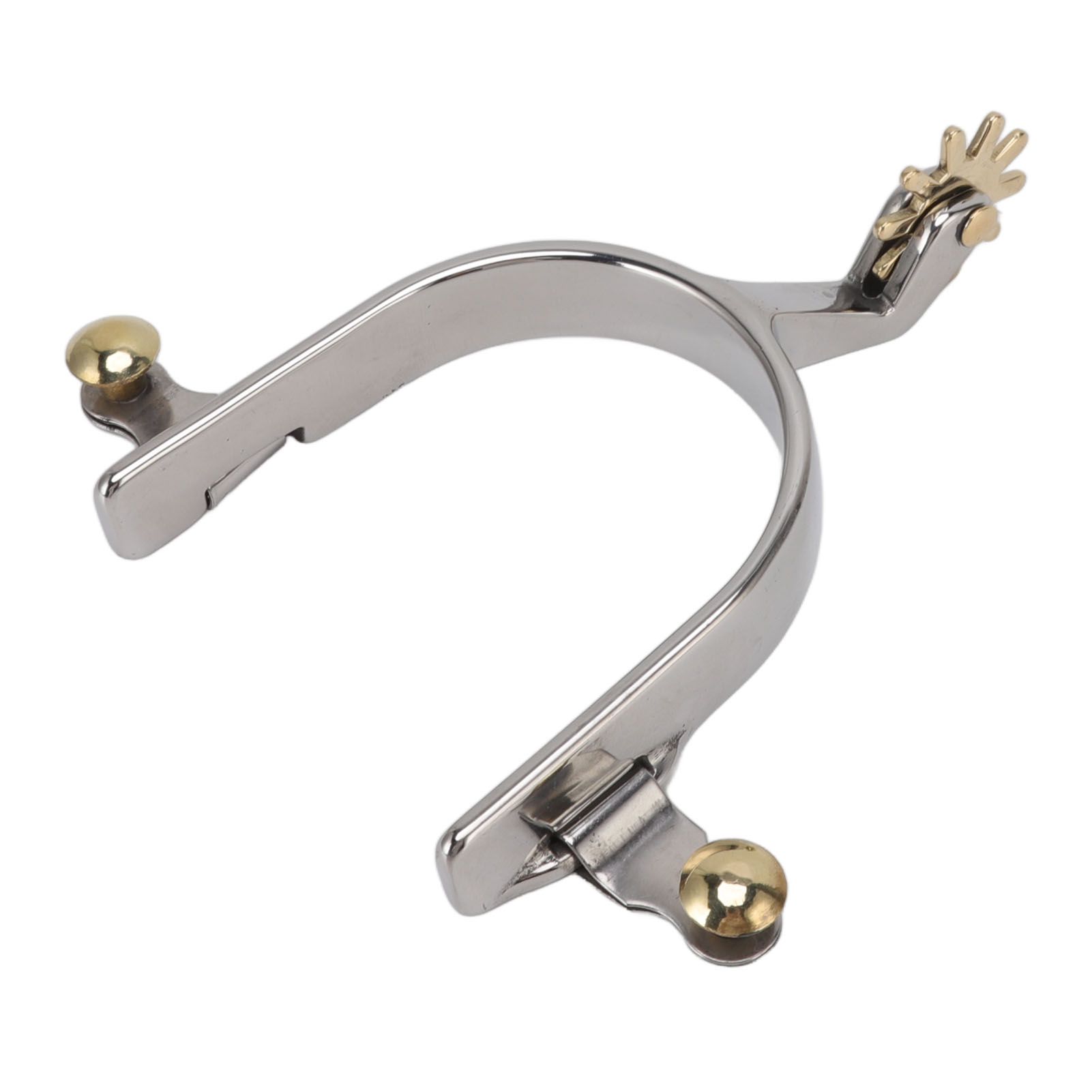 1 Pair Horse Spurs Stainless Steel Exquisite Cowboy Equestrian Boot Spurs for view 15
