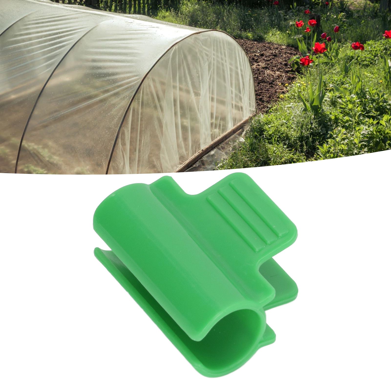 24pcs Greenhouse Clamps Single Head Row Cover Netting Tunnel Hoop Clips Insect view 12