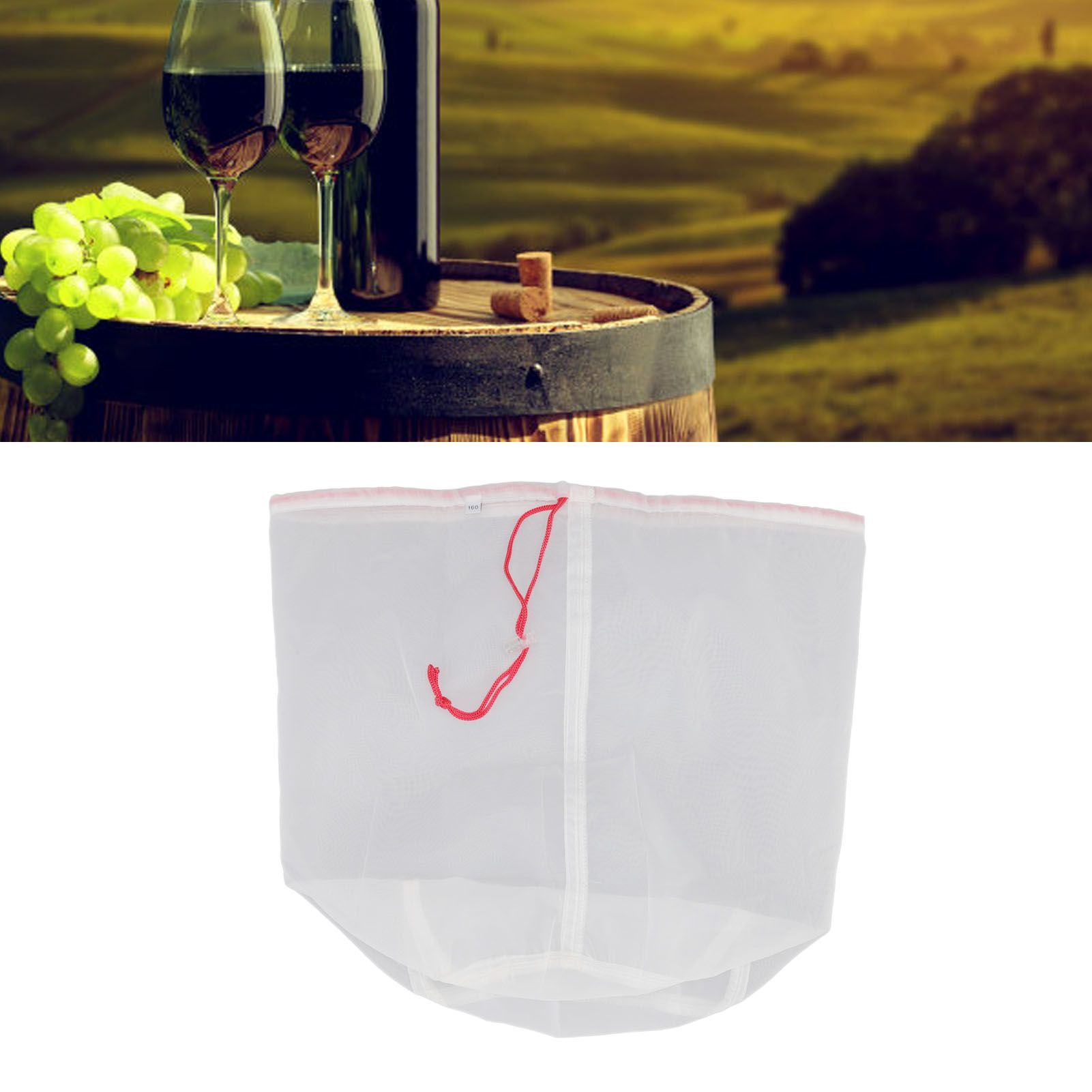5 Gallons Brew Bags Wine Straining Bag Extra Fine Mesh for Homebrewing Milk view 11
