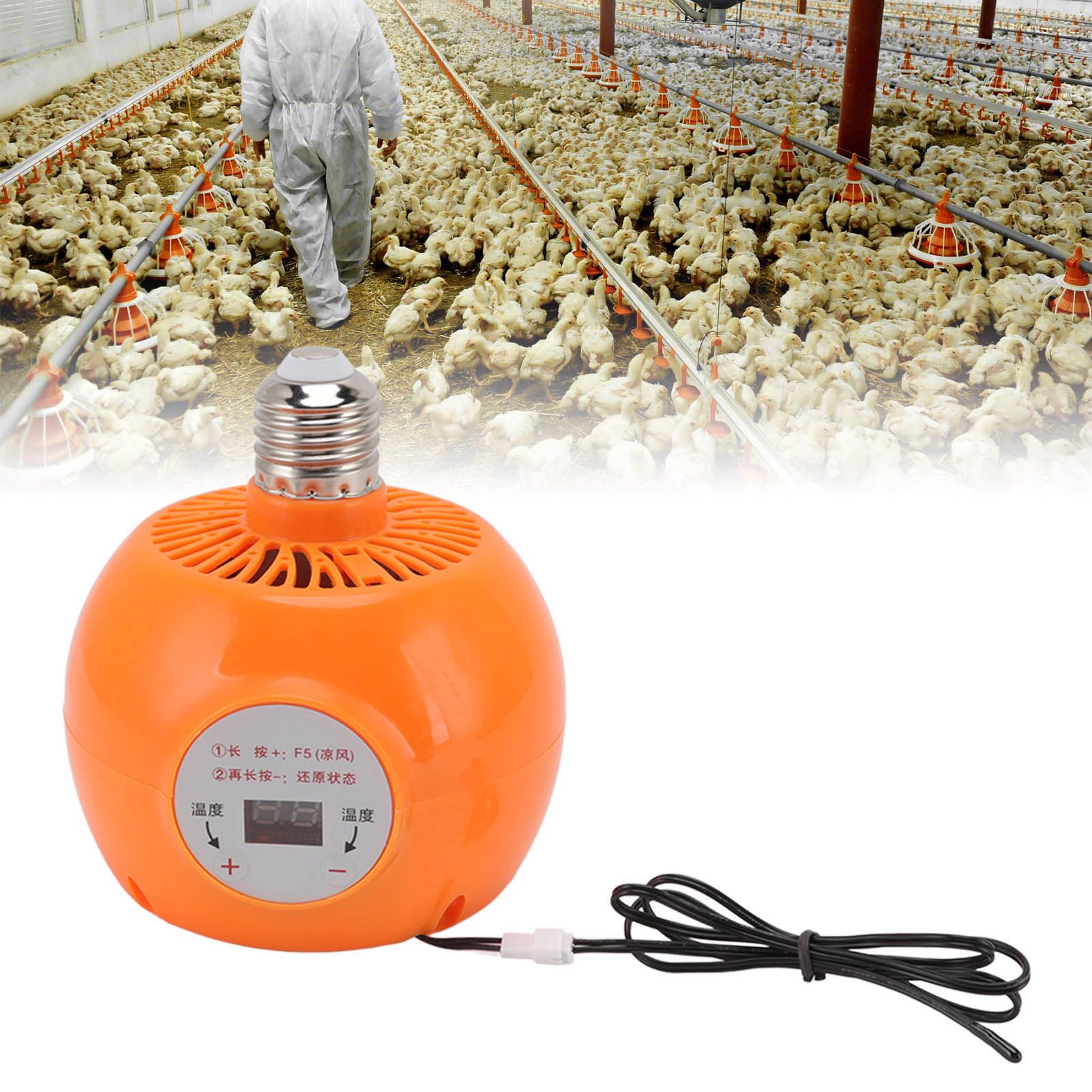 E27 Heating Lamp Auto Constant Temp Adjustable Poultry Heater Lamp for Rabbits view 12