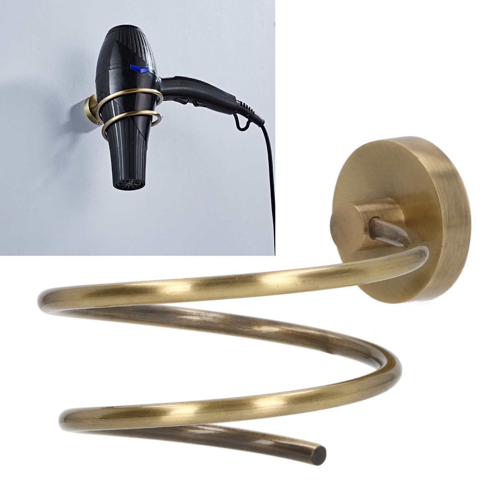 304 Stainless Steel Hair Dryer Rack Keep Tidy Wall Mount Blow Hair Dryer view 11