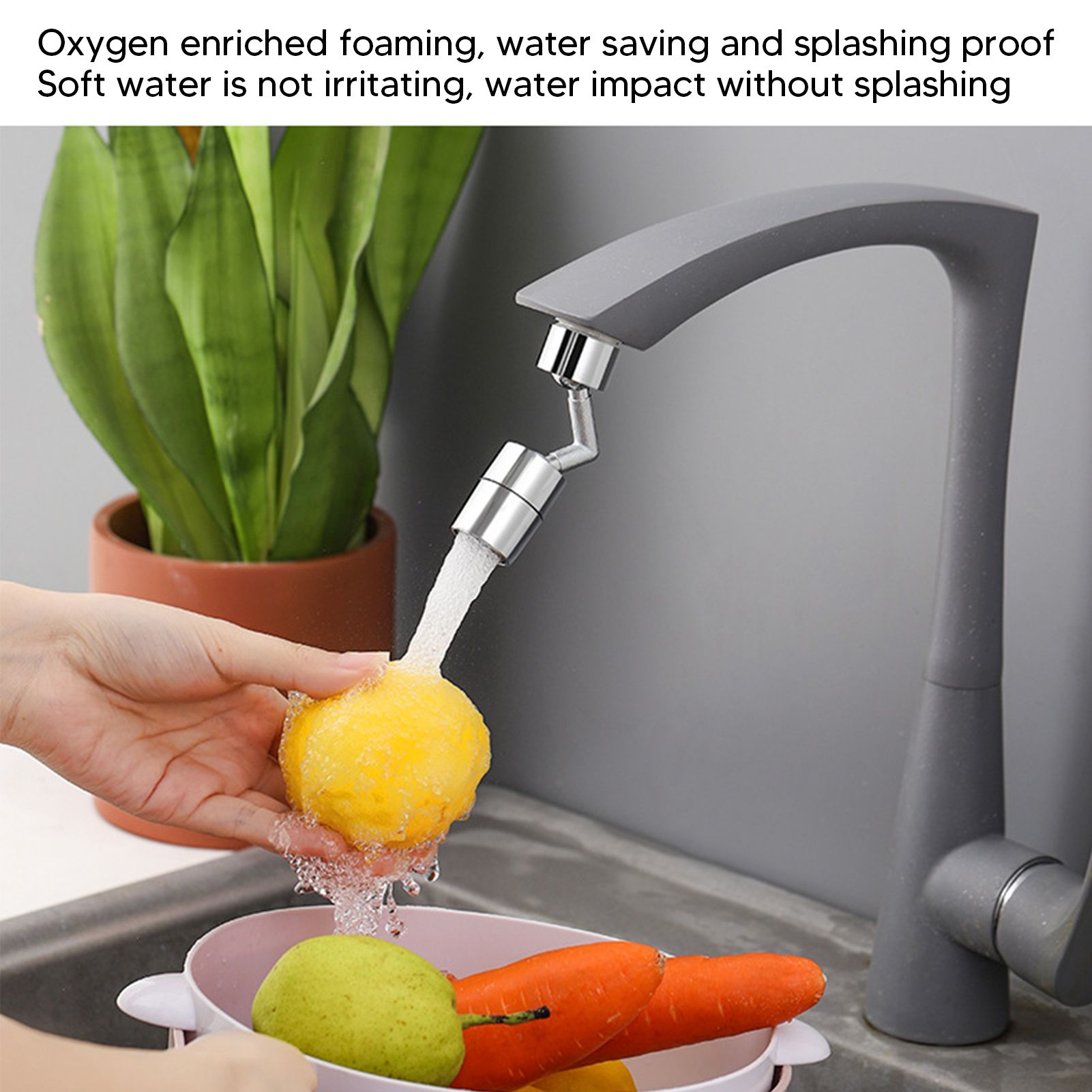 Plastic Faucet Extender 360 Degree Universal Rotating Splashing Proof Tap view 7