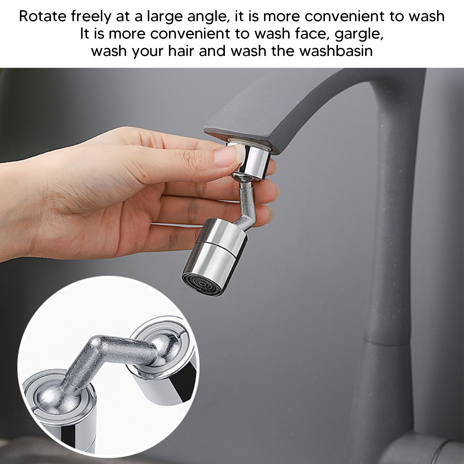 Plastic Faucet Extender 360 Degree Universal Rotating Splashing Proof Tap view 8