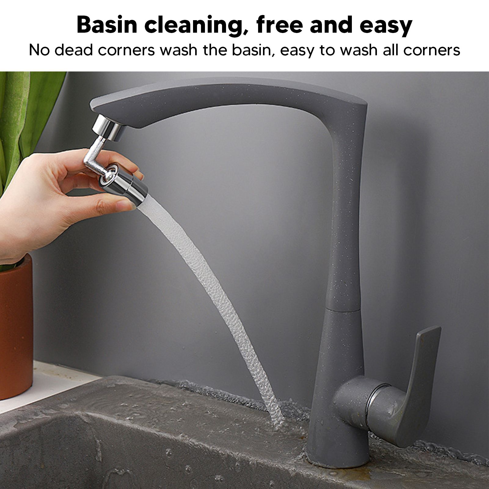 Plastic Faucet Extender 360 Degree Universal Rotating Splashing Proof Tap view 10