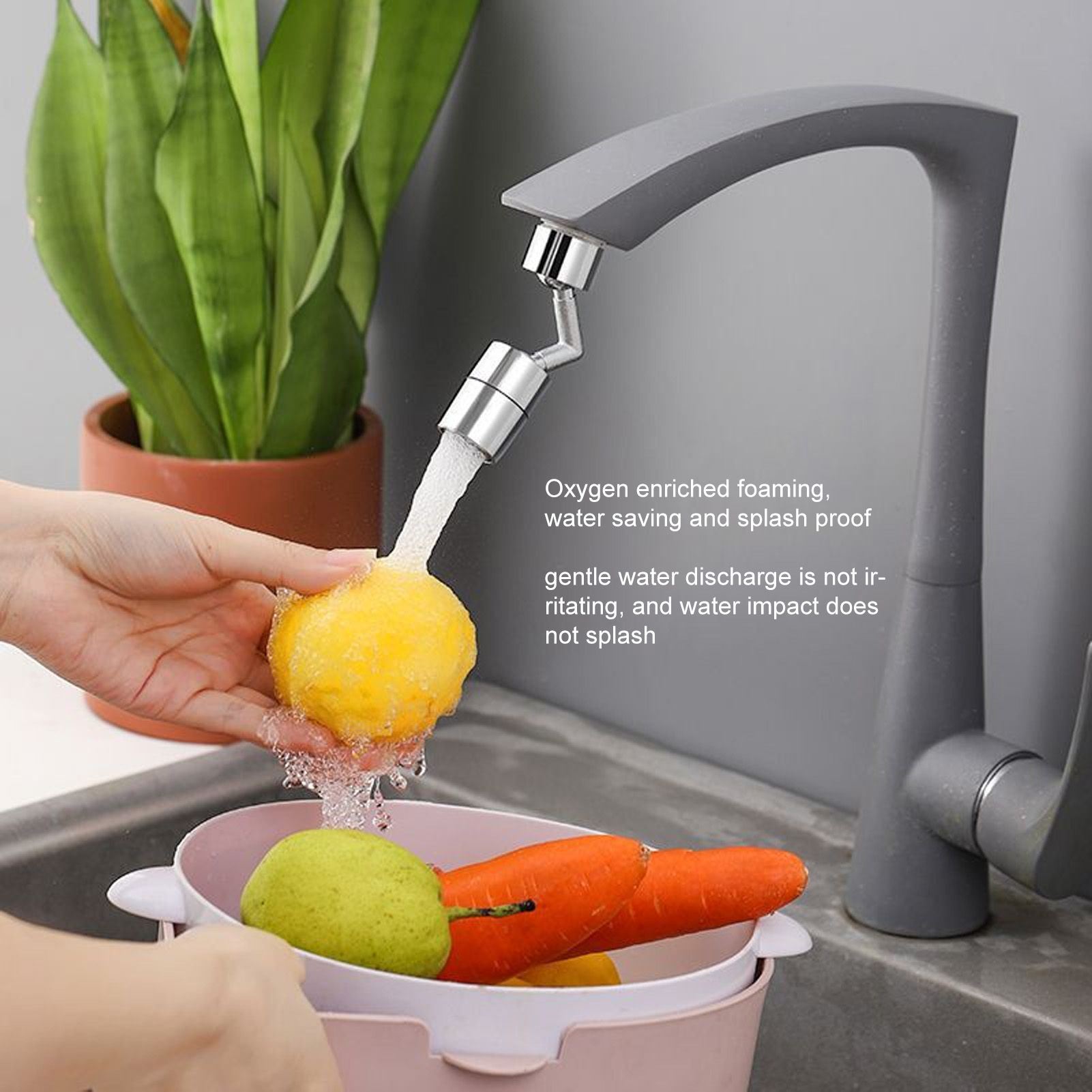 Universal 360 Degree Swivel Faucet Extender All Copper Anti Splash Faucet view 10