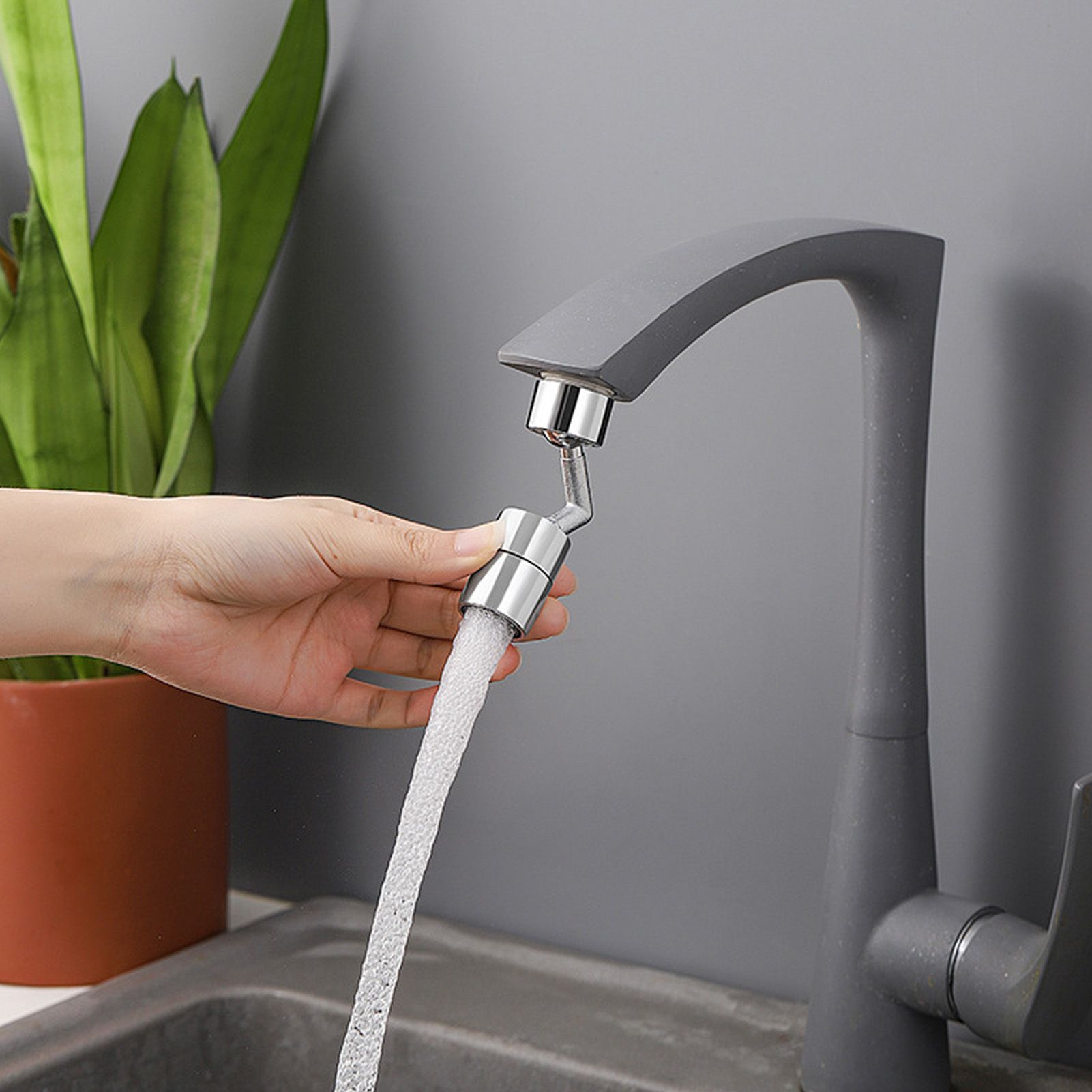 Universal 360 Degree Swivel Faucet Extender All Copper Anti Splash Faucet view 14
