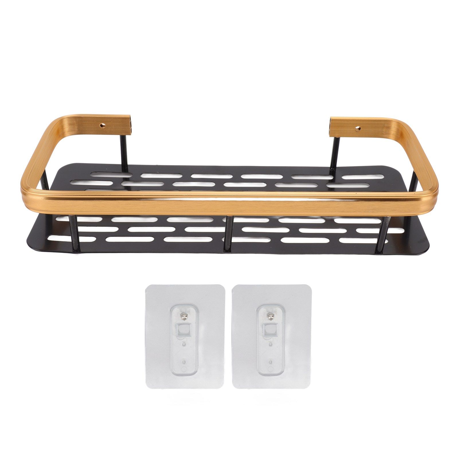 Shower Caddy Single Tier Durable Aluminium Rustproof Sticker Installation — image 1