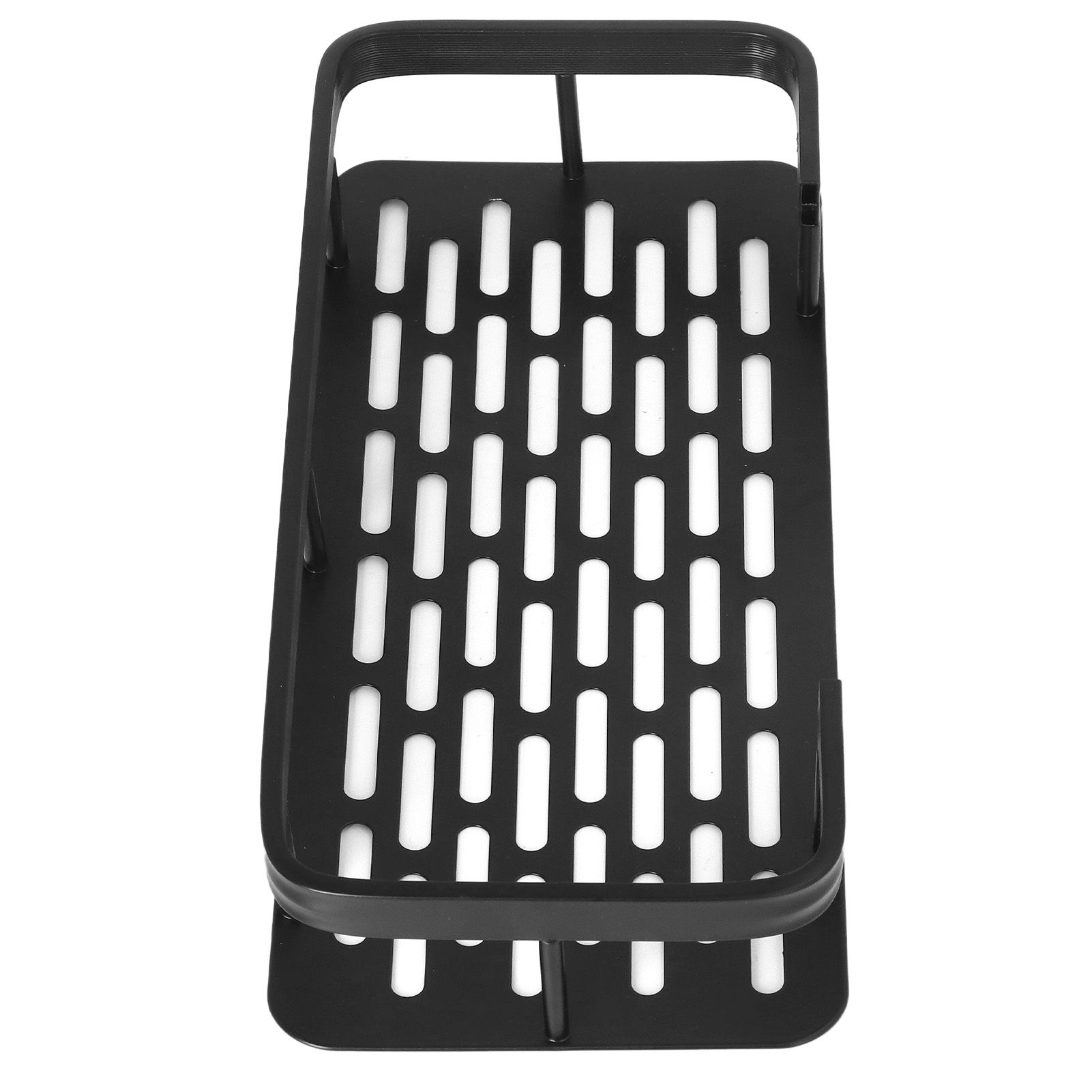 Shower Caddy Double Layer Rectangle Shape Space Saving Aluminum Punching Free view 10