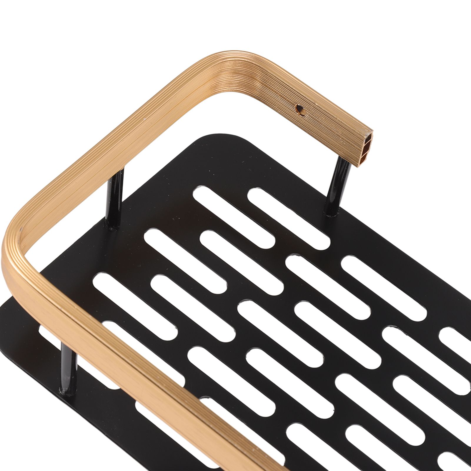 Shower Storage Rack 3 Layers Punch Free Rectangle Aluminum Shower Shelf Basket view 13