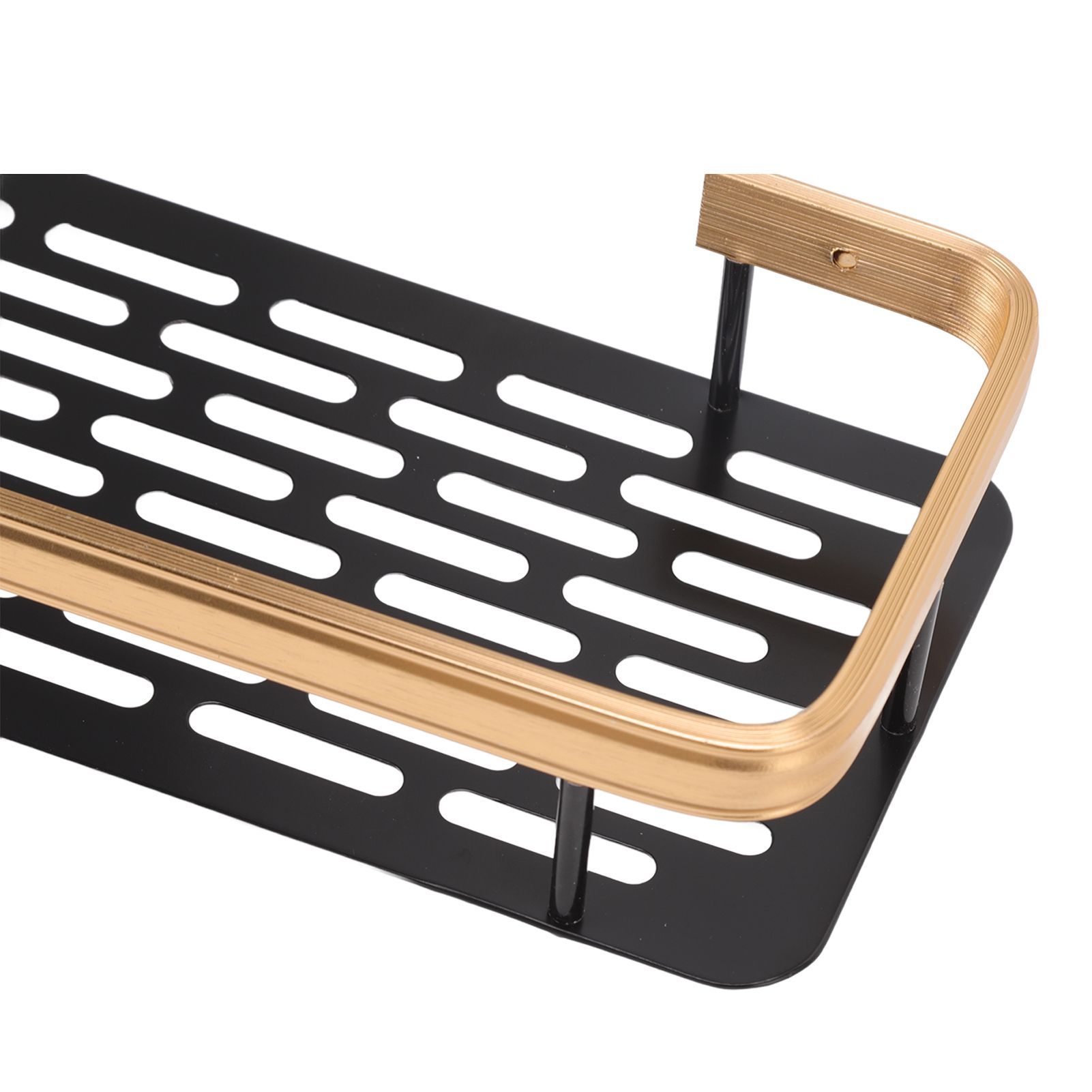 Shower Storage Rack 3 Layers Punch Free Rectangle Aluminum Shower Shelf Basket view 14