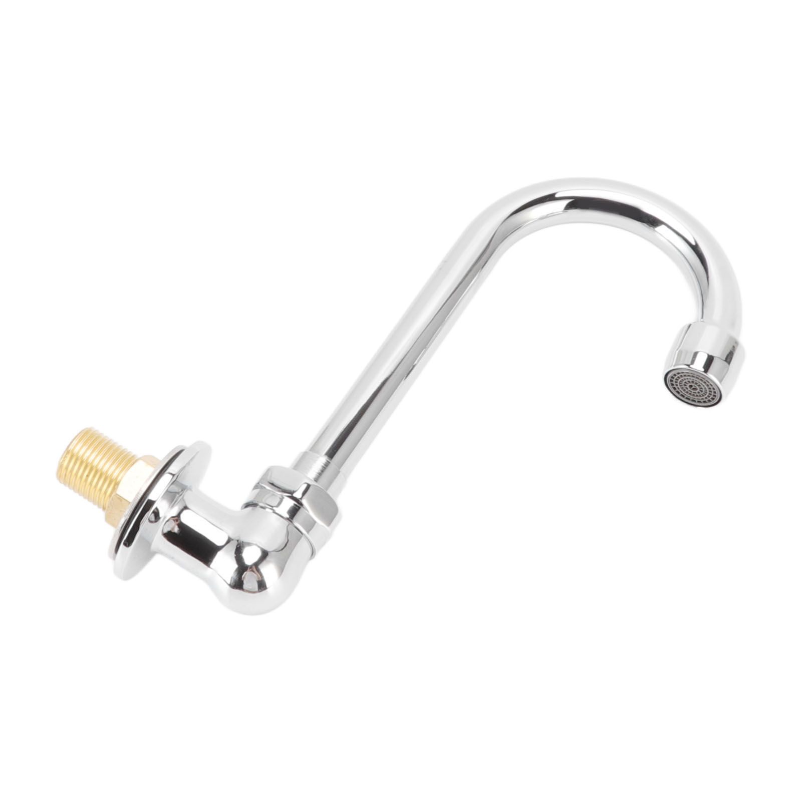 Foot Pedal Faucet Stainless Steel G1/2 Thread Wall Mounted Knee Valve Basin view 7