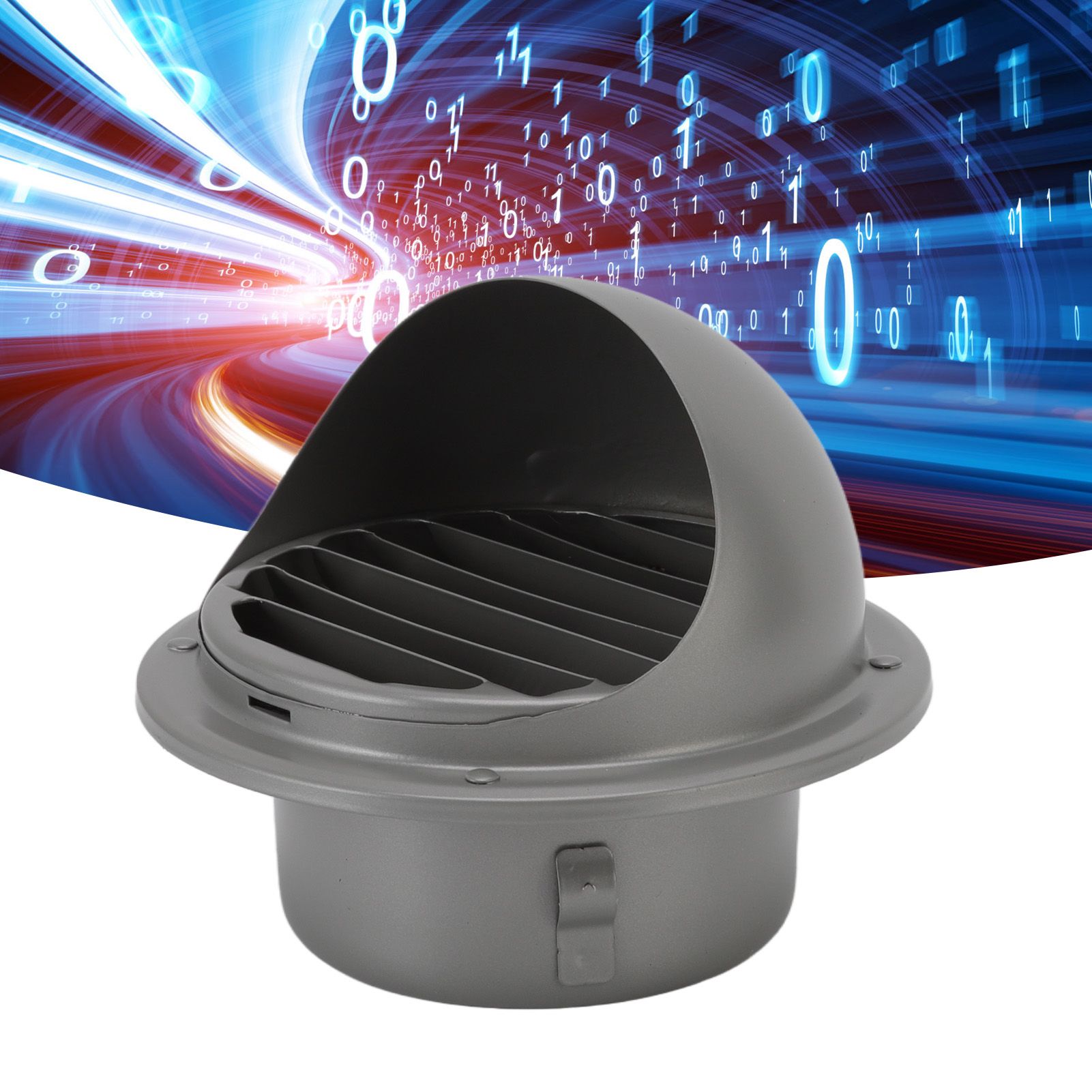 Stainless Steel Round Air Vent Louvered Cover Waterproof Windproof External view 11