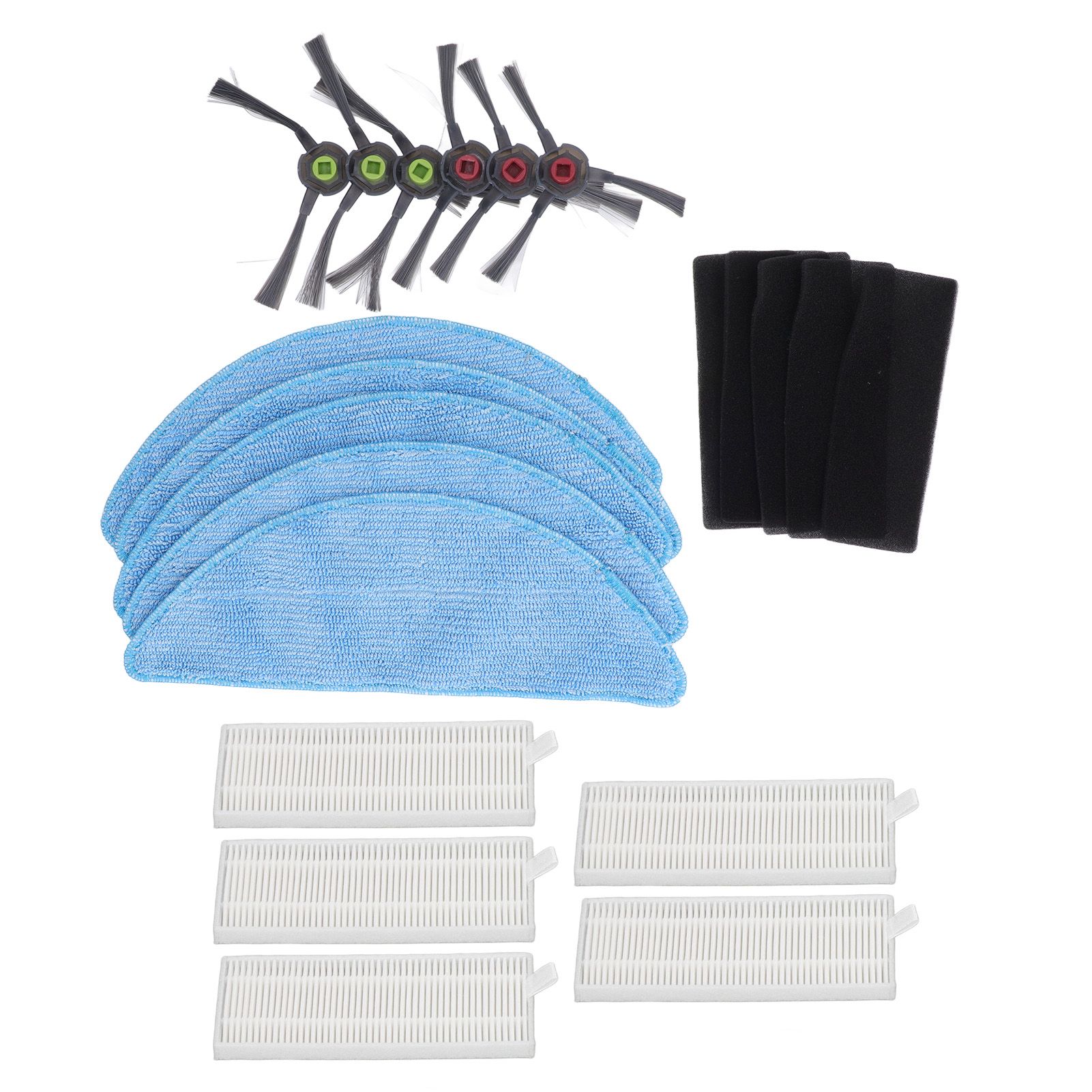 Robot Cleaner Rag Filter Set Replaceable Reusable Robot Cleaner Side Brush Set view 2