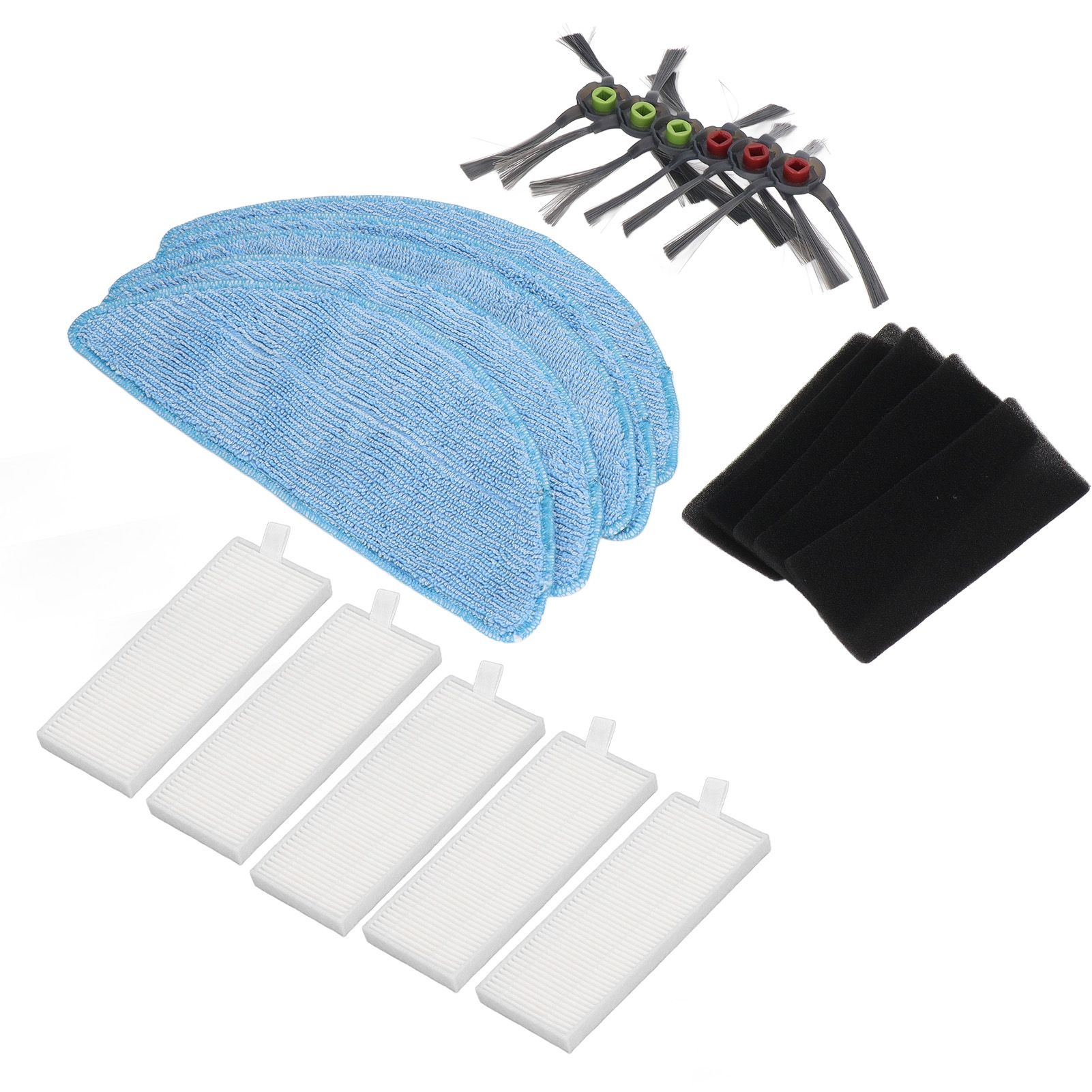 Robot Cleaner Rag Filter Set Replaceable Reusable Robot Cleaner Side Brush Set view 3