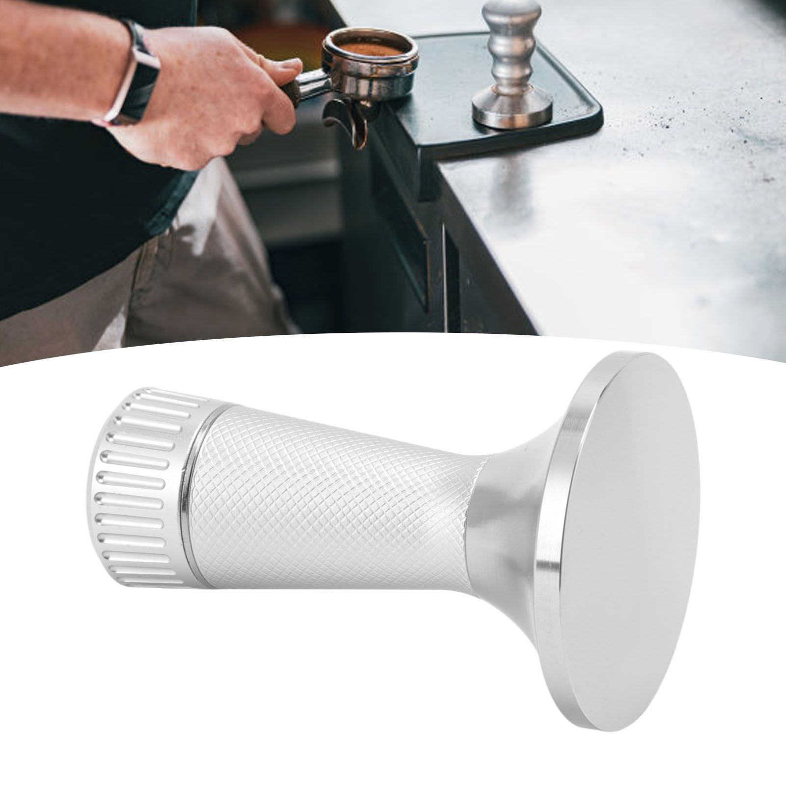 Coffee Tamper Stirrer Set Stainless Steel 2 in 1 58.3mm Coffee Tamper view 11