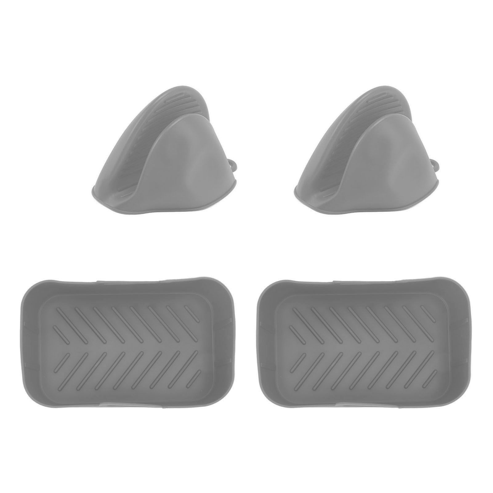 2Set Rectangular Fryer Silicone Pot Fryer Silicone Liners Rectangular Basket view 3