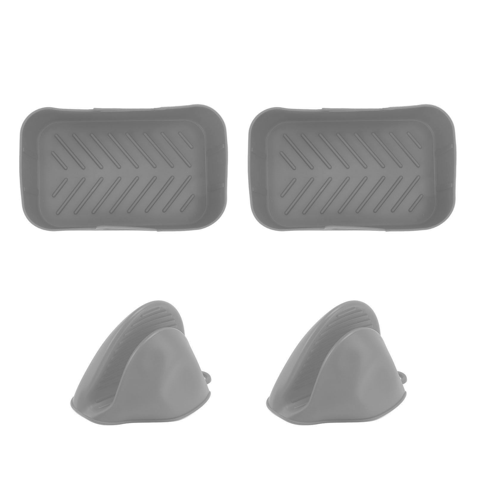 2Set Rectangular Fryer Silicone Pot Fryer Silicone Liners Rectangular Basket view 4
