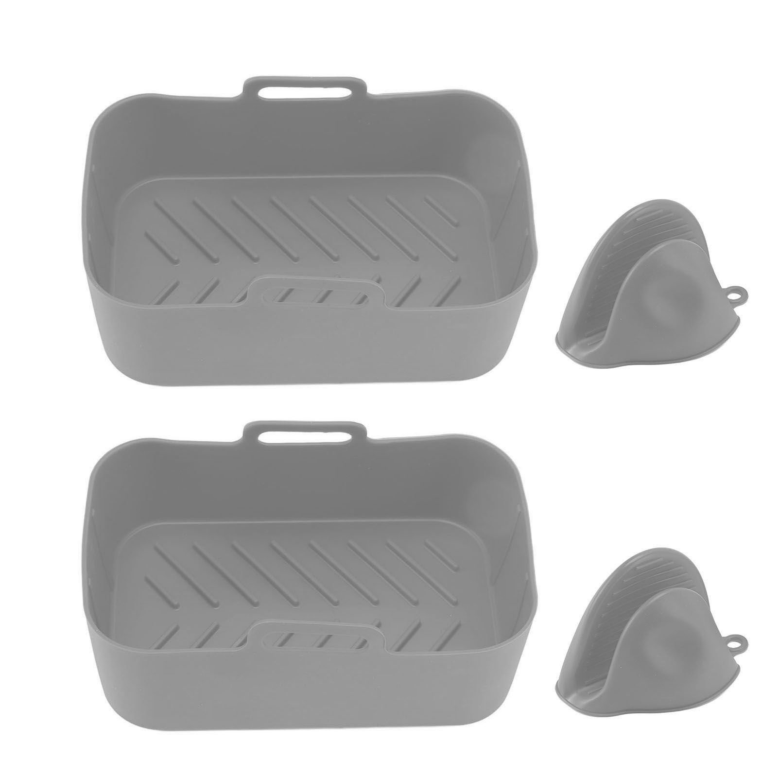 2Set Rectangular Fryer Silicone Pot Fryer Silicone Liners Rectangular Basket view 5