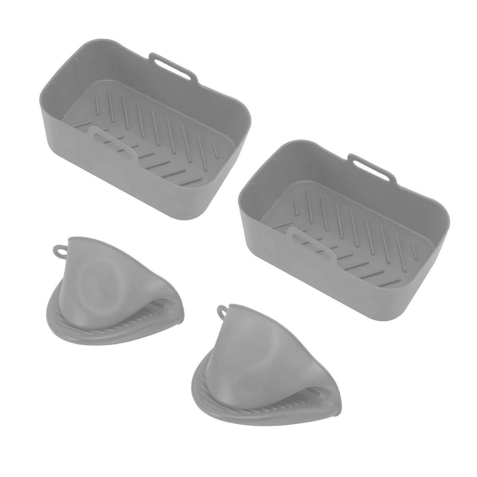 2Set Rectangular Fryer Silicone Pot Fryer Silicone Liners Rectangular Basket view 6