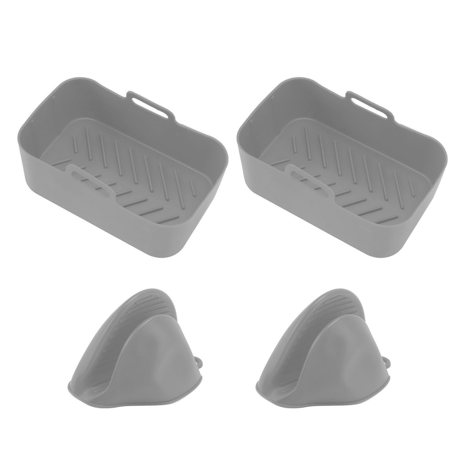 2Set Rectangular Fryer Silicone Pot Fryer Silicone Liners Rectangular Basket view 7
