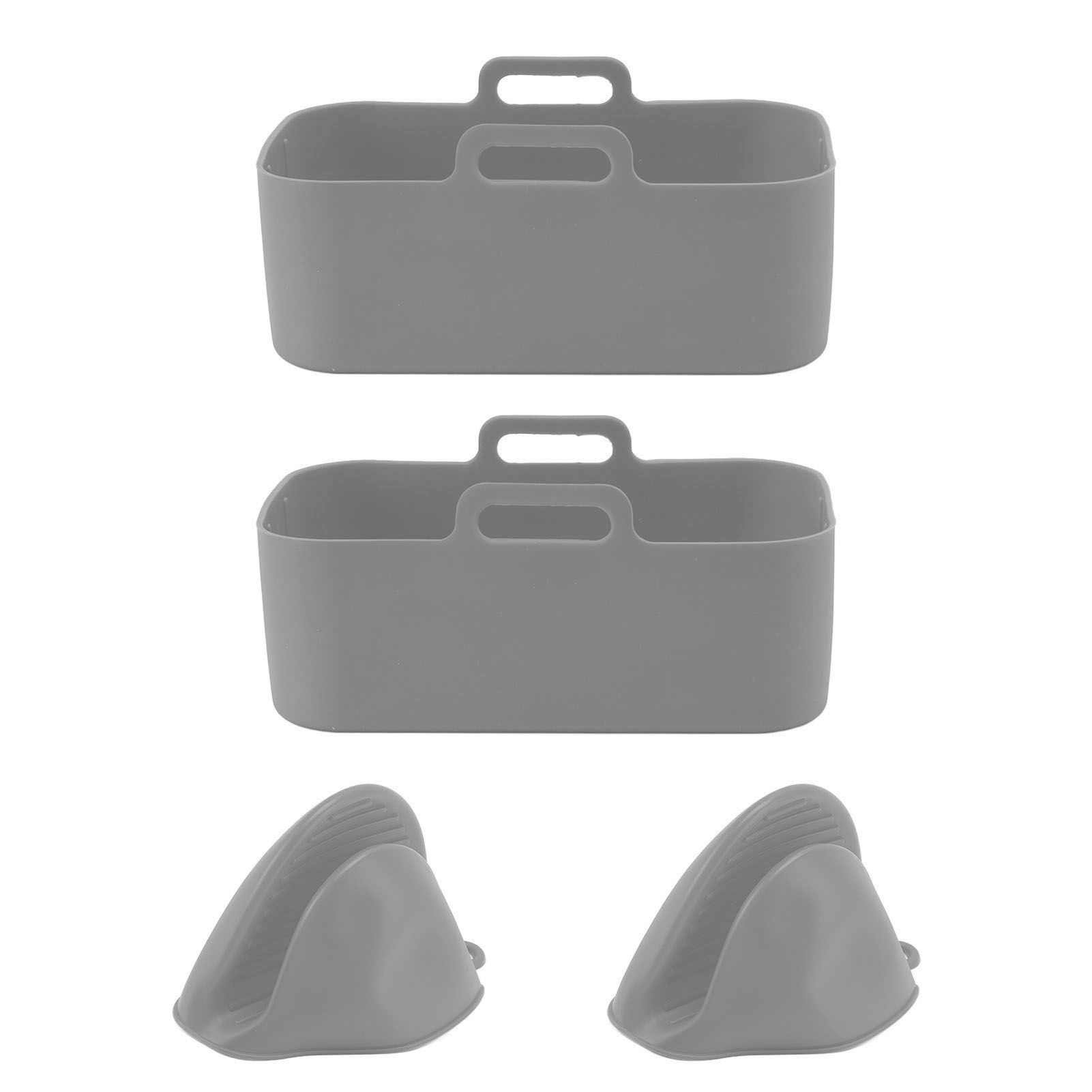 2Set Rectangular Fryer Silicone Pot Fryer Silicone Liners Rectangular Basket view 8