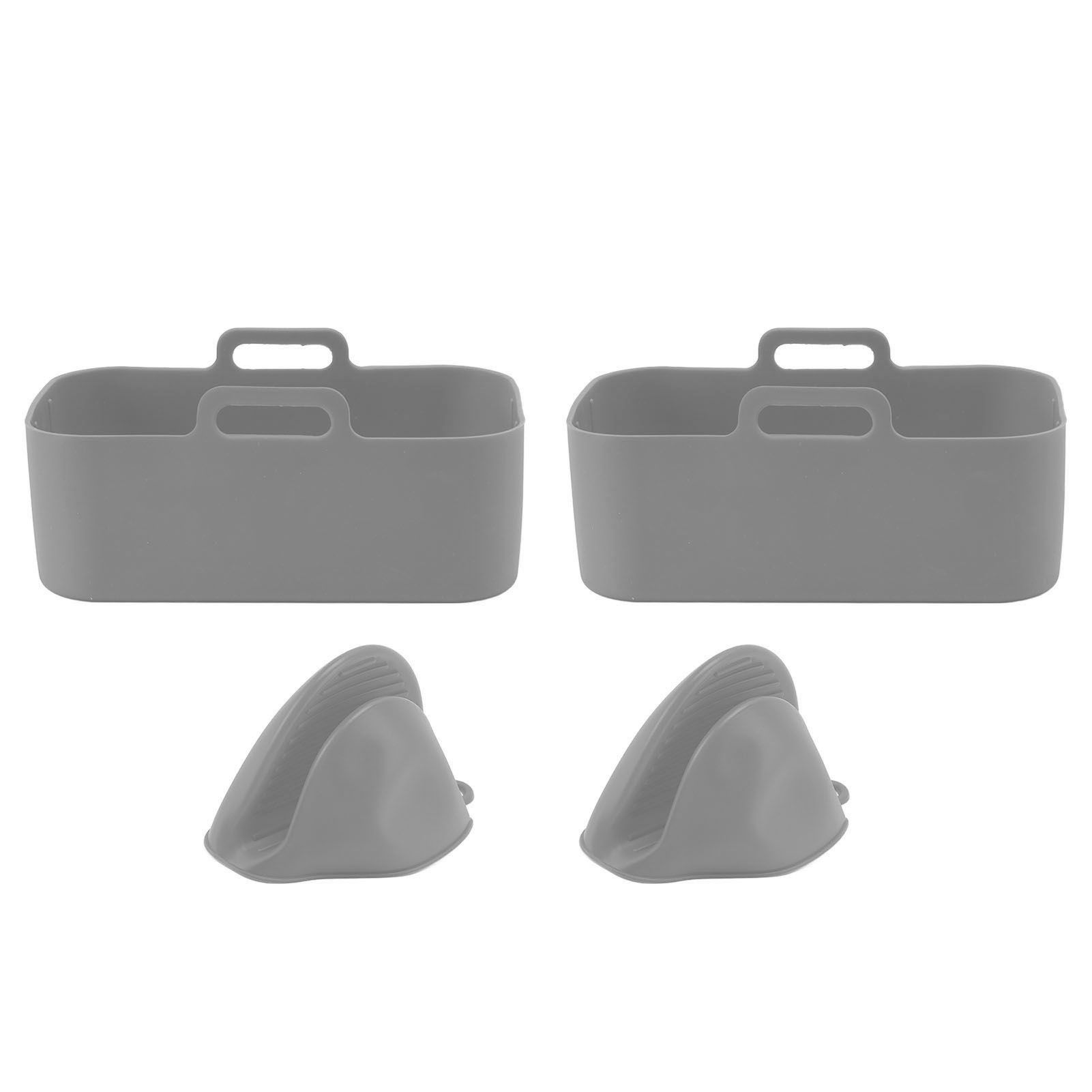 2Set Rectangular Fryer Silicone Pot Fryer Silicone Liners Rectangular Basket view 10