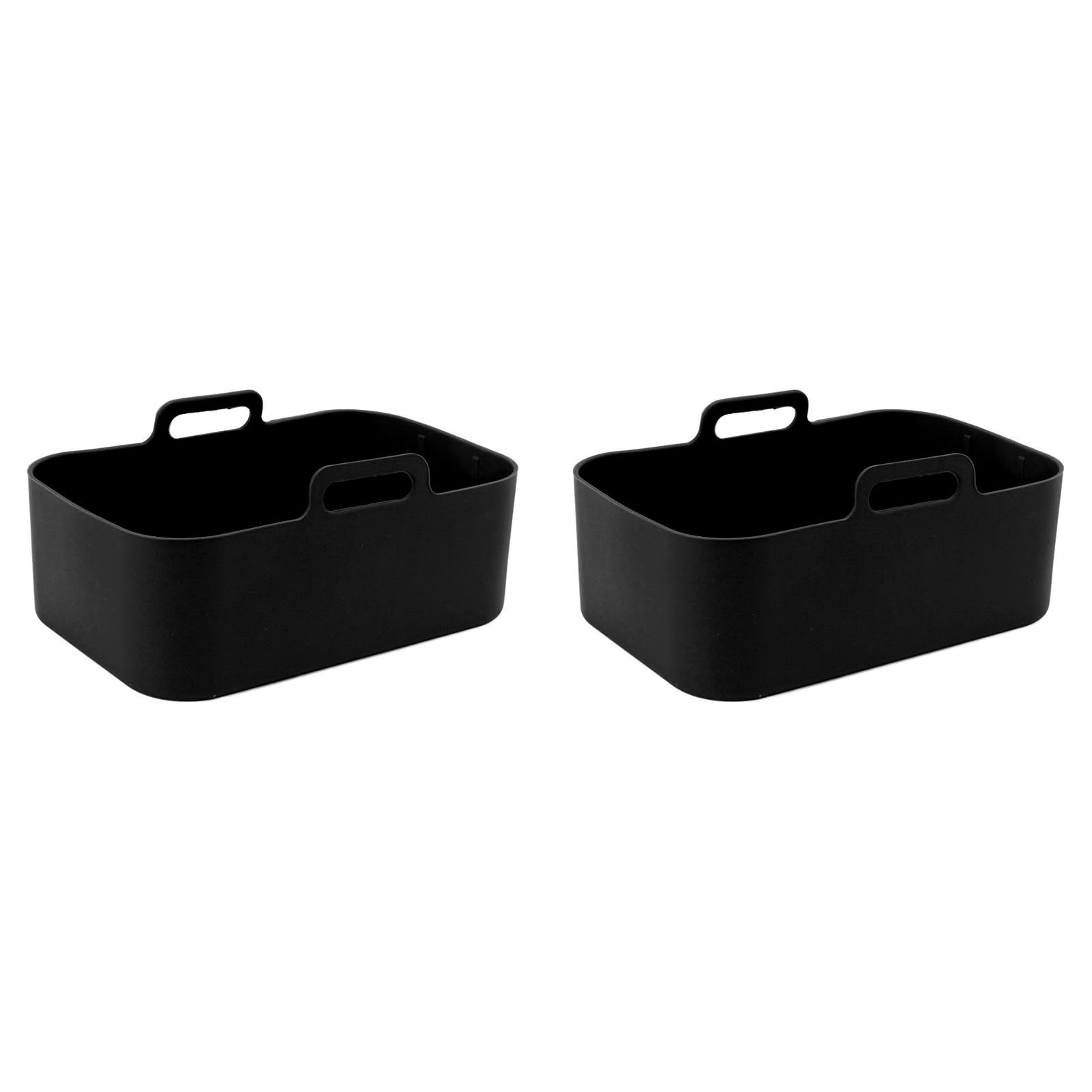 2 Sets Kitchen Fryer Silicone Basket and Mat Reusable Non Stick Rectangular view 2
