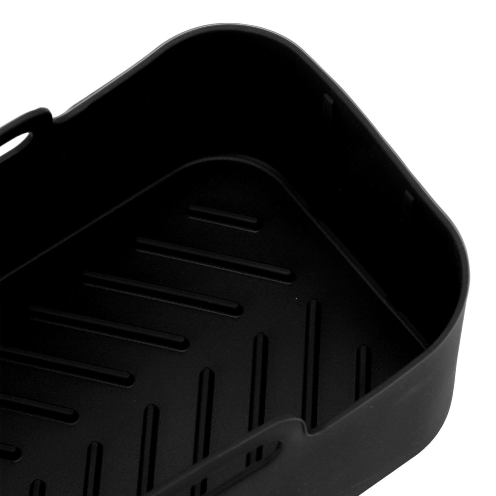 2 Sets Kitchen Fryer Silicone Basket and Mat Reusable Non Stick Rectangular view 15