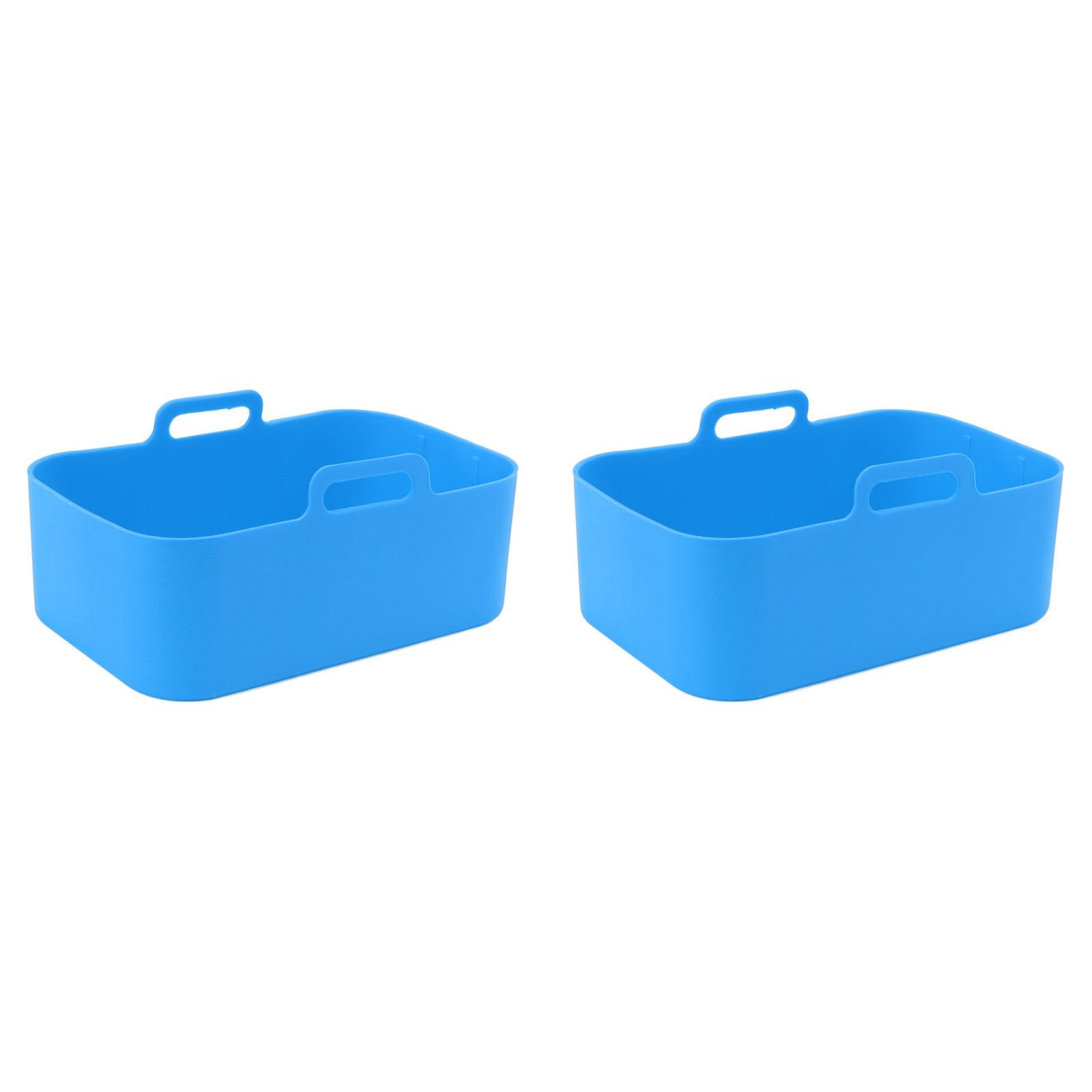 2 Sets Kitchen Fryer Silicone Basket and Mat Reusable Non Stick Rectangular view 2