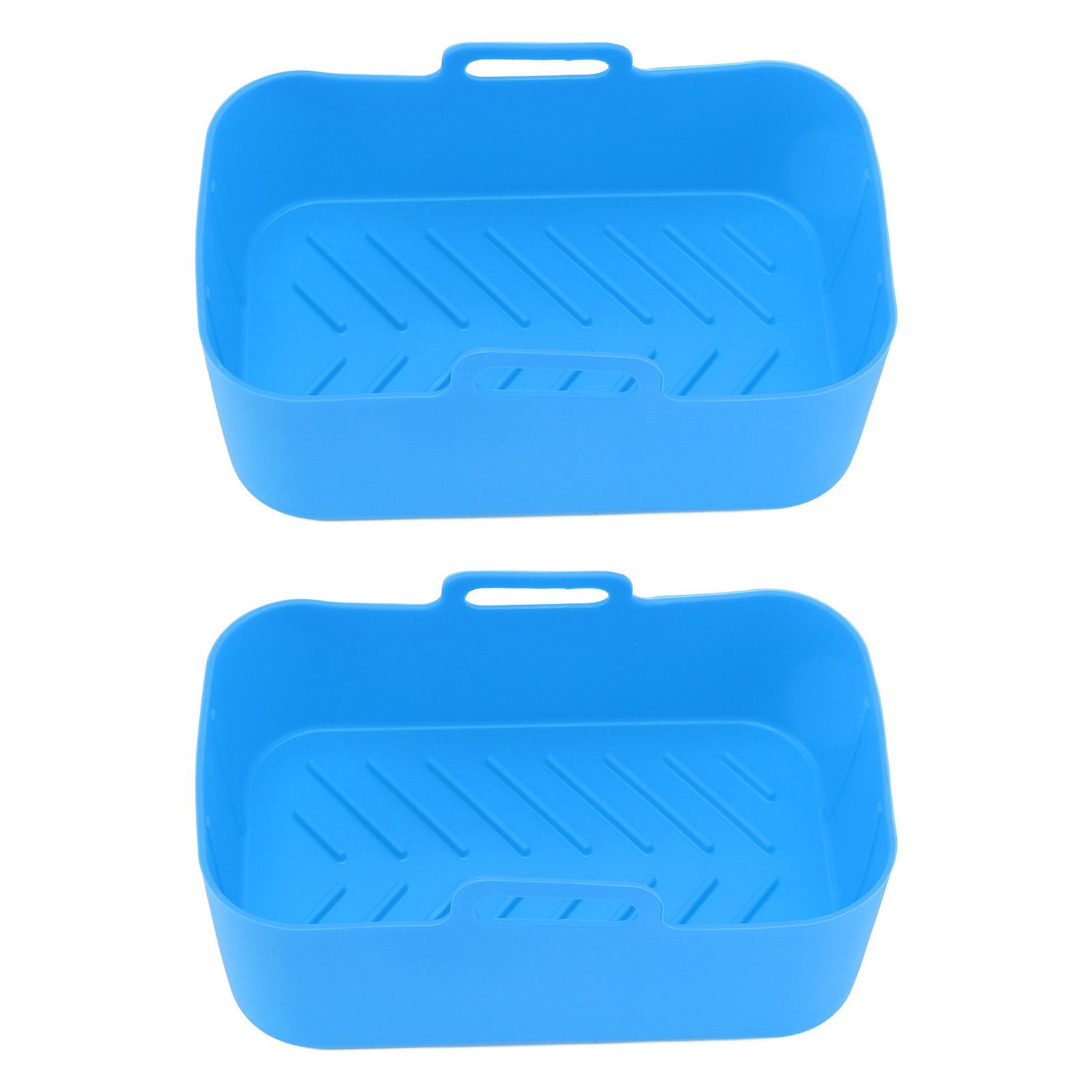 2 Sets Kitchen Fryer Silicone Basket and Mat Reusable Non Stick Rectangular view 3