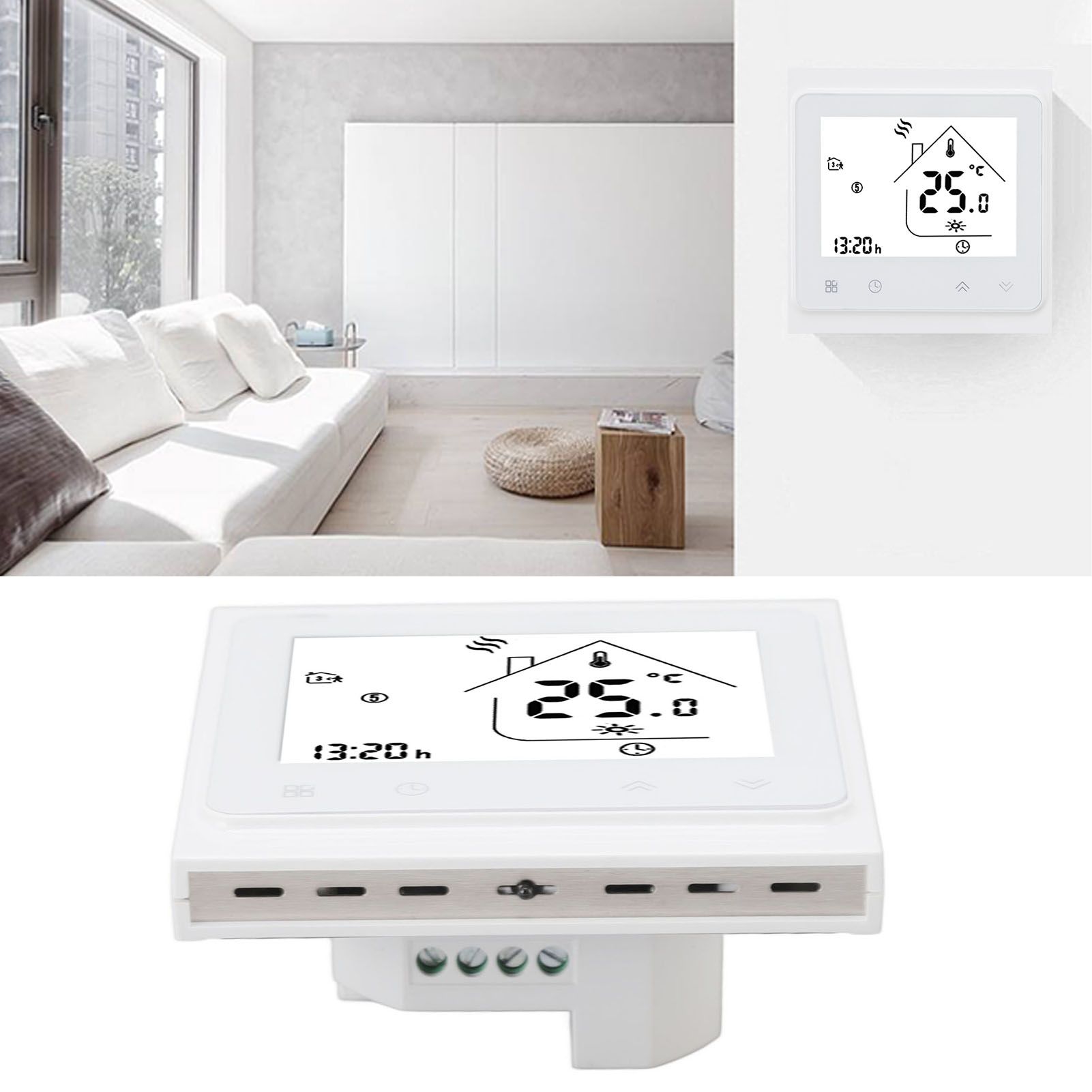 BHT 002GC Boiler Heating Programmable Thermostat Digital Touch Screen view 12