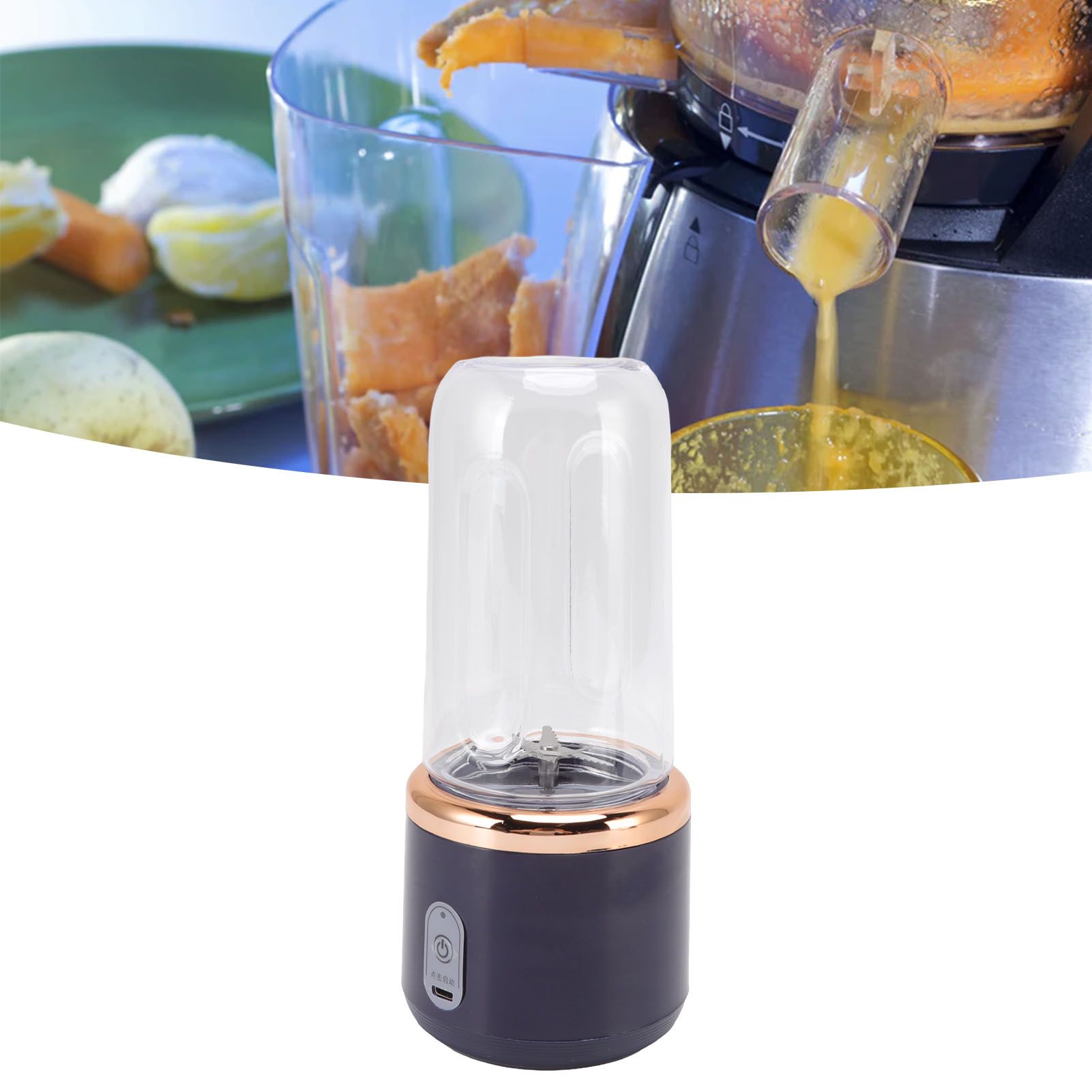 Mini Portable Blender 6 Blades High Speed 300ml USB Charging Juicer Cup for Travel view 12