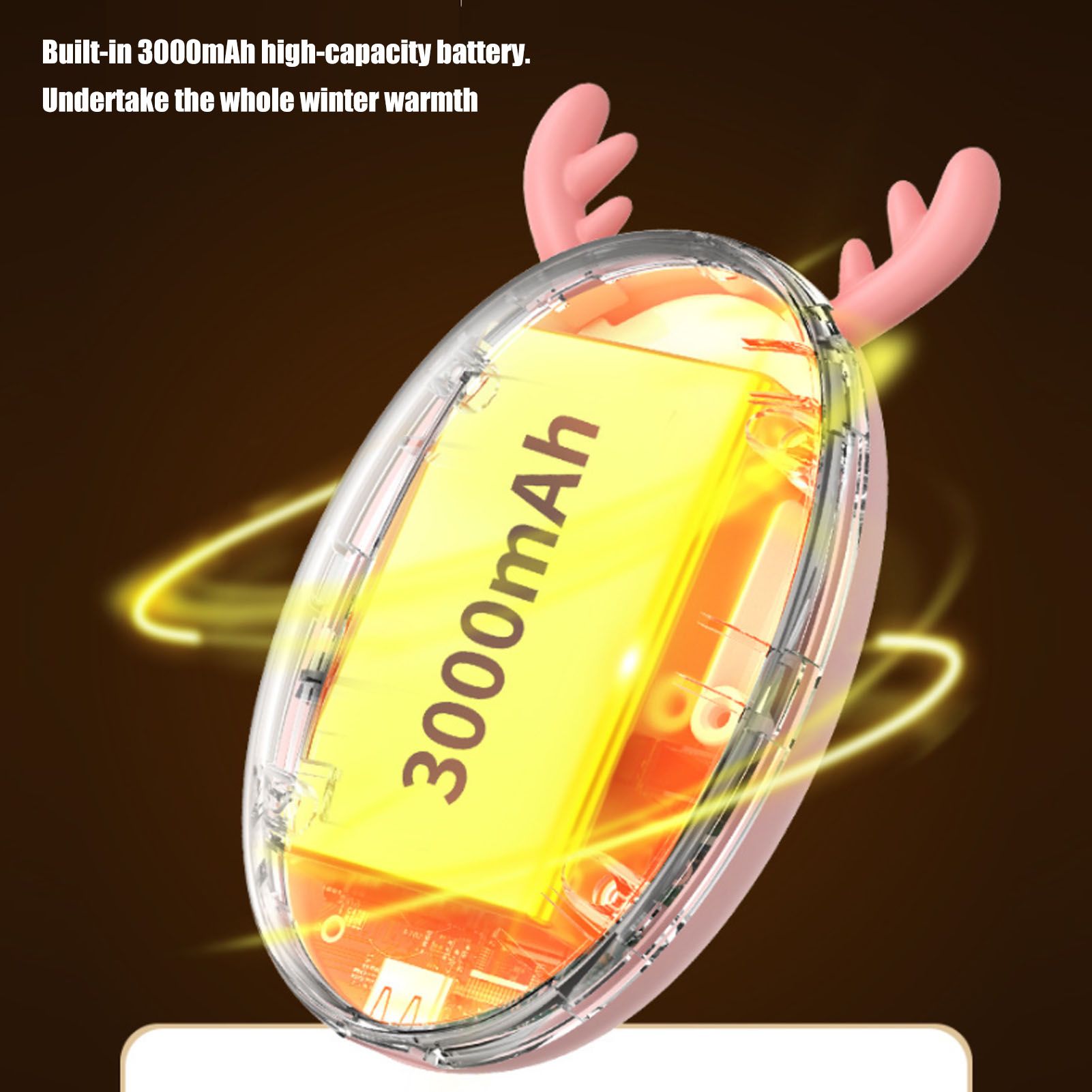 Rechargeable Hand Warmer USB 3000mAh Portable Electric Hand Warmer Power Bank view 14