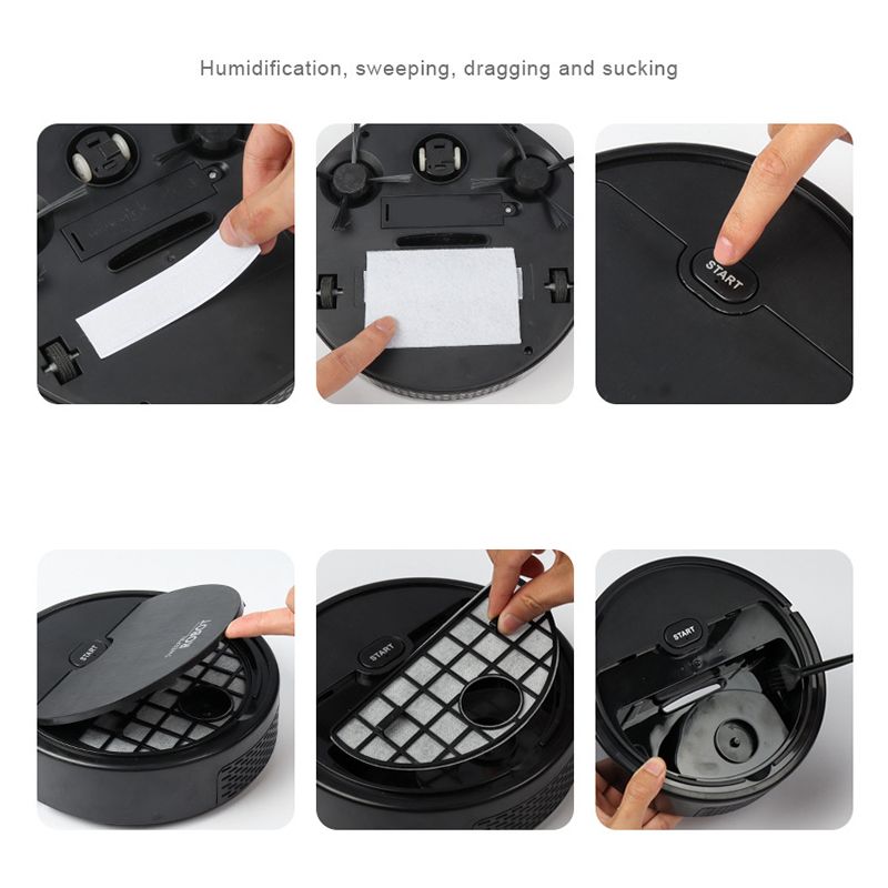 Robot Vacuum Cleaner USB Smart 3 In 1 Suction Sweeping Mopping Function view 4