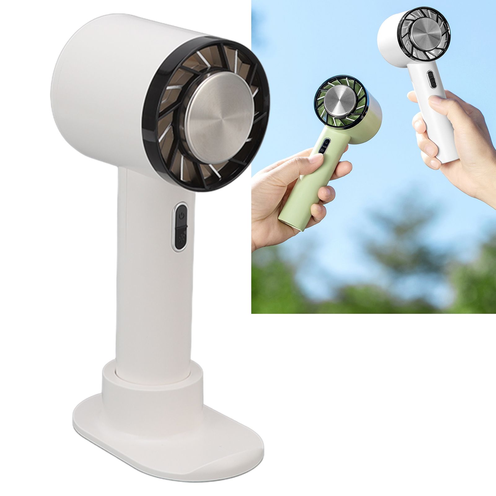 Hand Held Cooling Fan Portable USB Rechargeable Small Pocket Fan for Office view 12