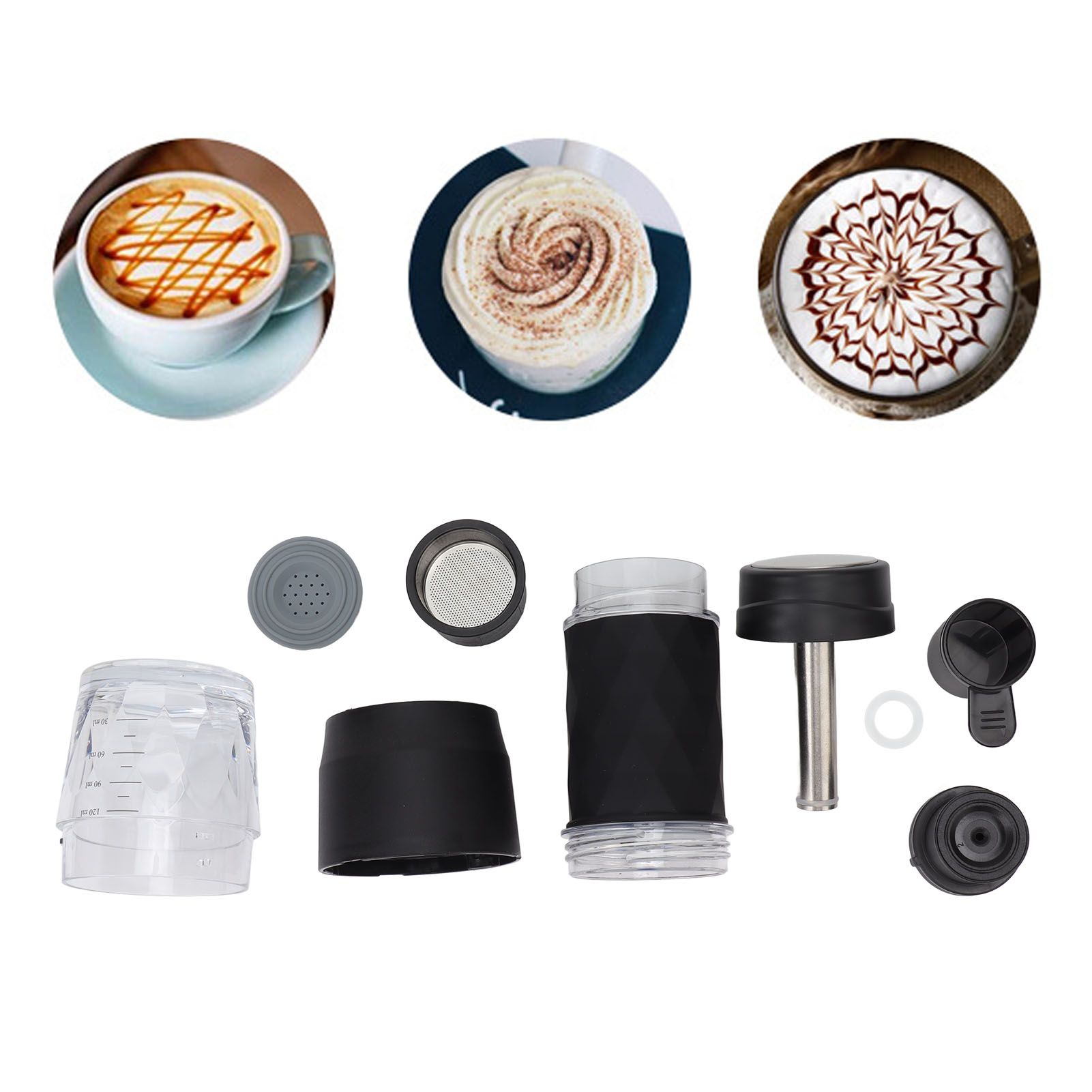 Maual Hand Coffee Maker Portable Travel Coffee Machine Compatible Ground view 12
