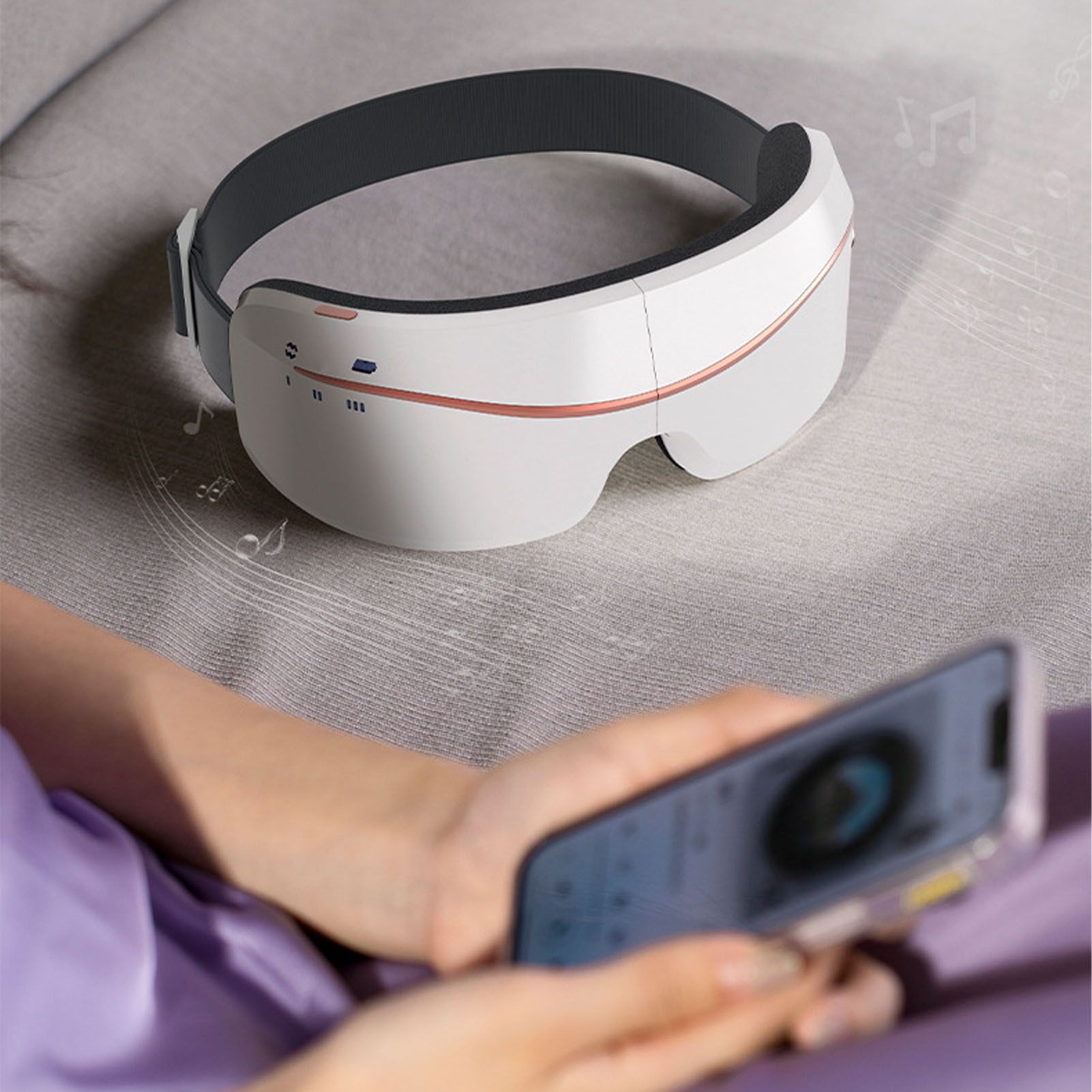Eye Massager Smart Bluetooth Heating Vibration USB Charging Eye Massage view 11